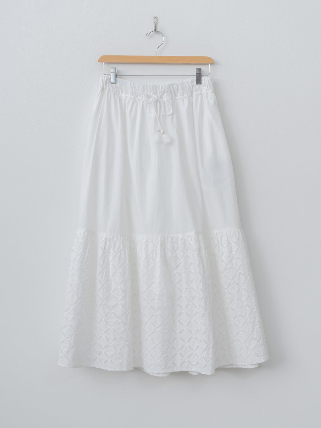 Namu Shop - Ichi Antiquites India Reverse Appliqué Skirt - White