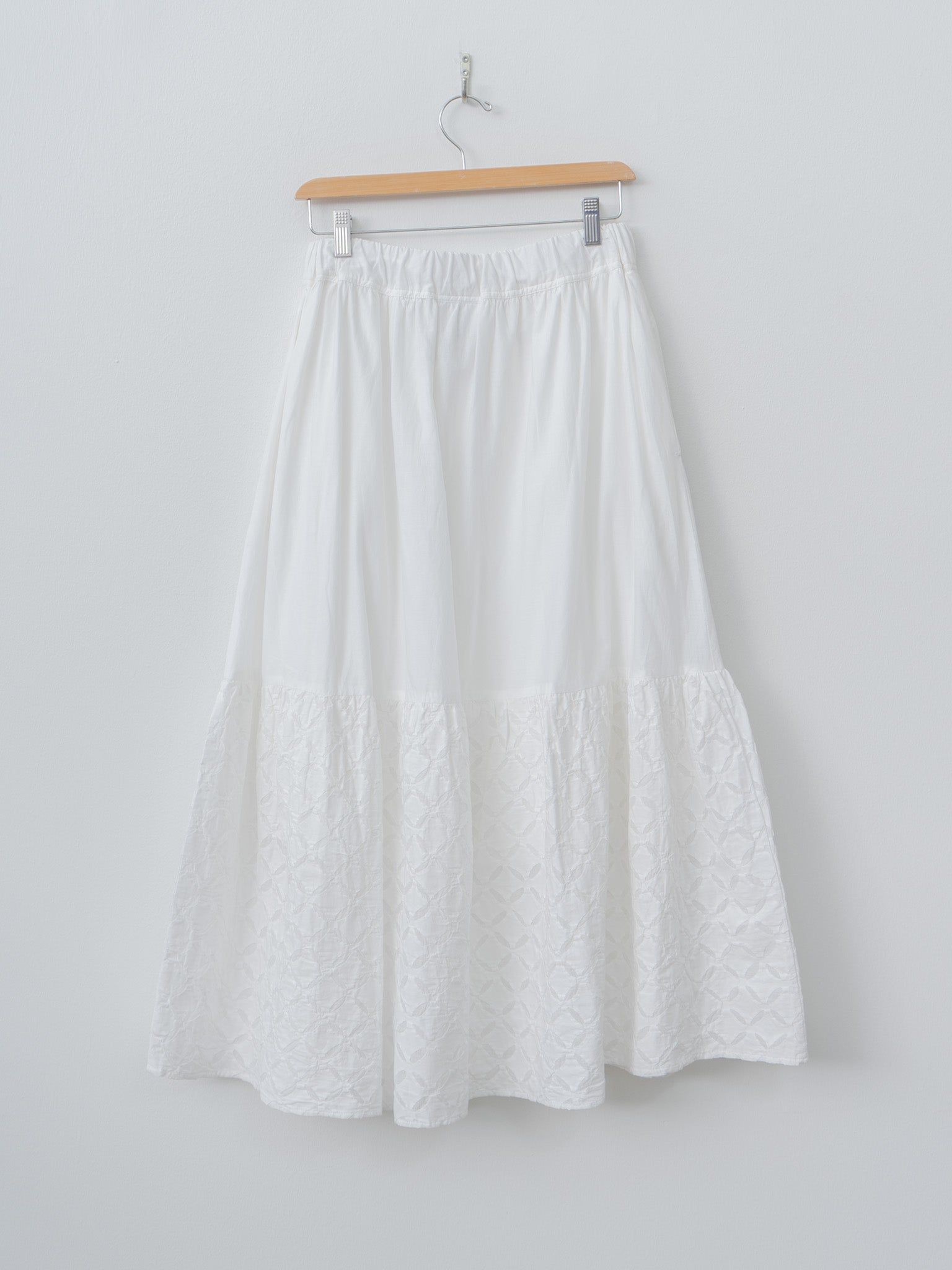 Namu Shop - Ichi Antiquites India Reverse Appliqué Skirt - White