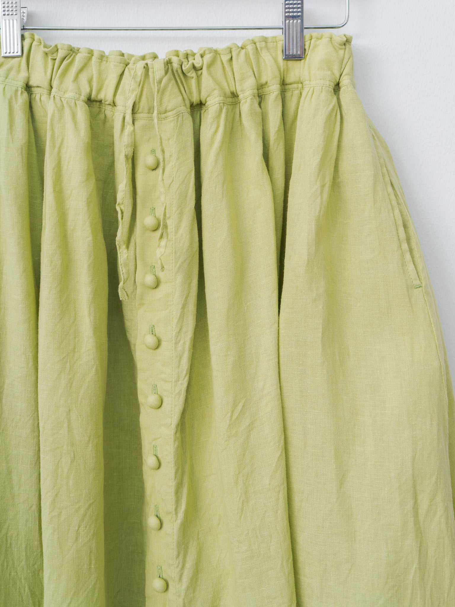 Namu Shop - Ichi Antiquites French Linen Skirt - Pistachio
