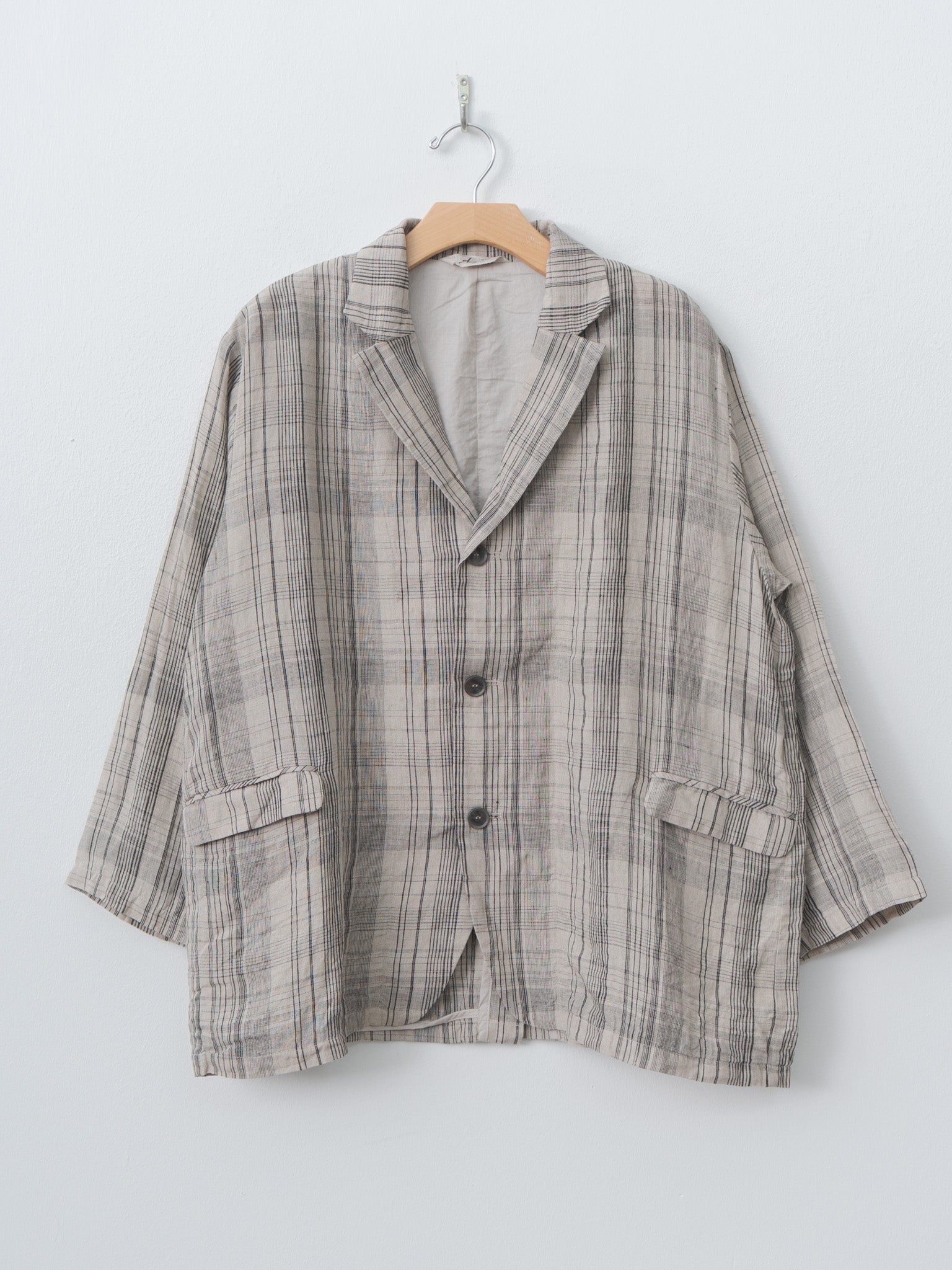 Namu Shop - Ichi Antiquites Check Jacket - Natural