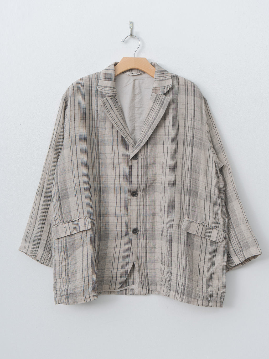 Namu Shop - Ichi Antiquites Check Jacket - Natural