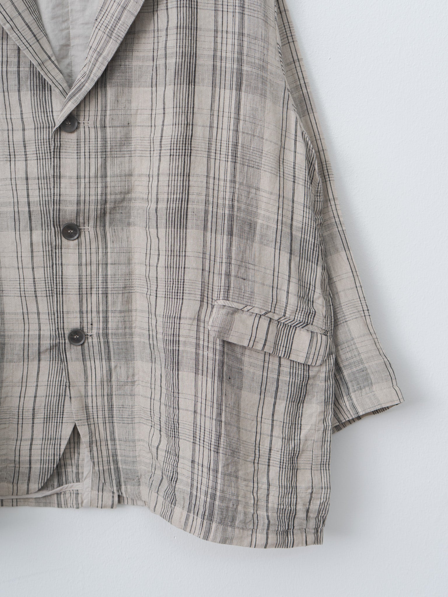 Namu Shop - Ichi Antiquites Check Jacket - Natural