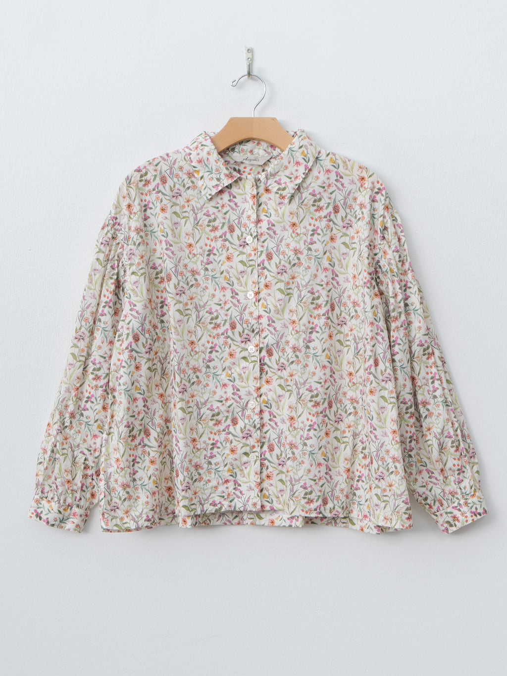 Namu Shop - Ichi Antiquites Liberty Print Shirt - Green Flower
