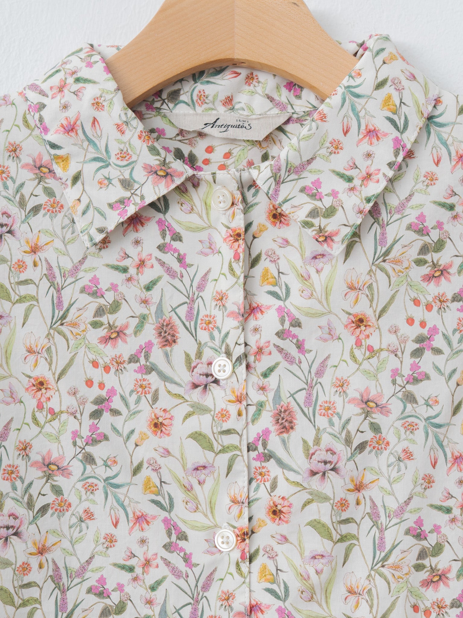 Namu Shop - Ichi Antiquites Liberty Print Shirt - Green Flower