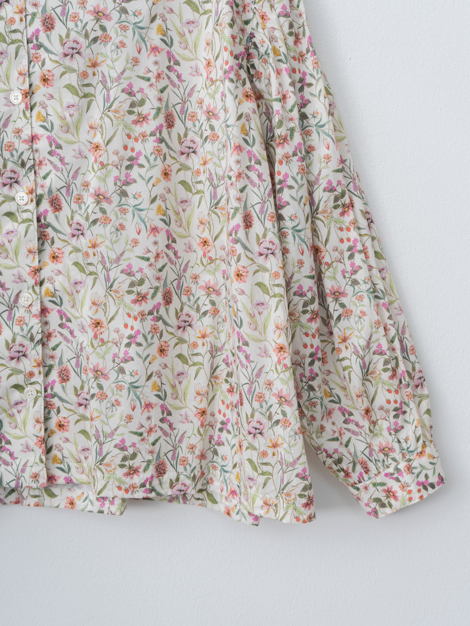 Namu Shop - Ichi Antiquites Liberty Print Shirt - Green Flower