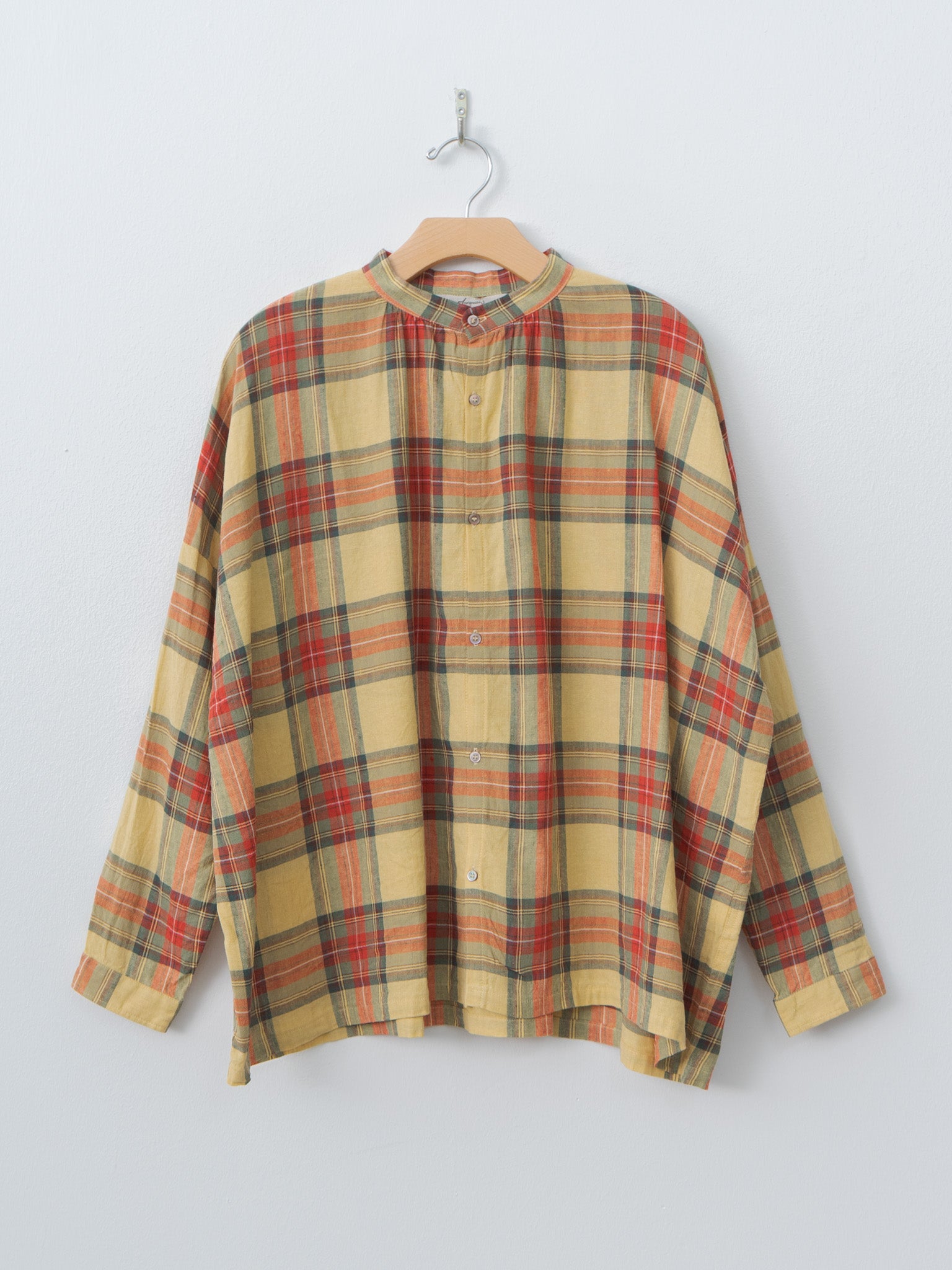 Namu Shop - Ichi Antiquites Tartan Shirt - Butter Yellow