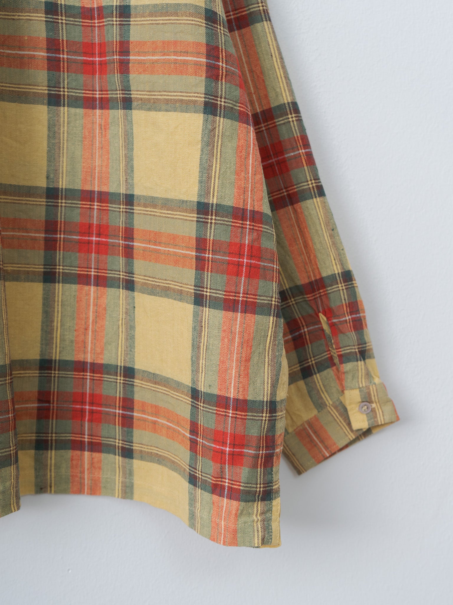 Namu Shop - Ichi Antiquites Tartan Shirt - Butter Yellow