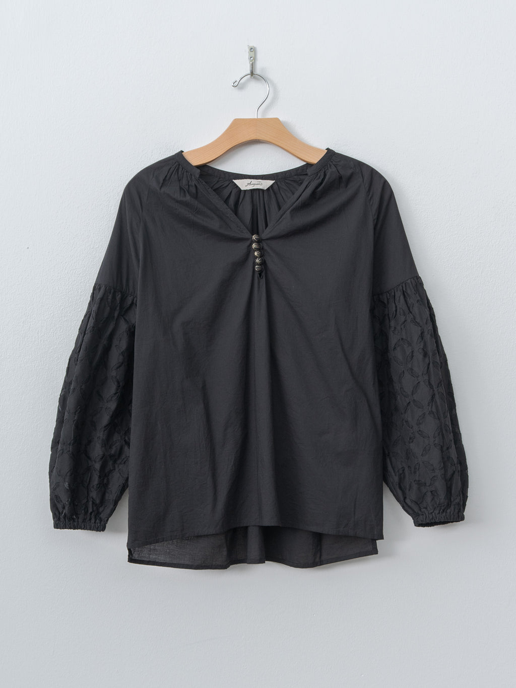 Namu Shop - Ichi Antiquites India Reverse Appliqué Shirt - Black