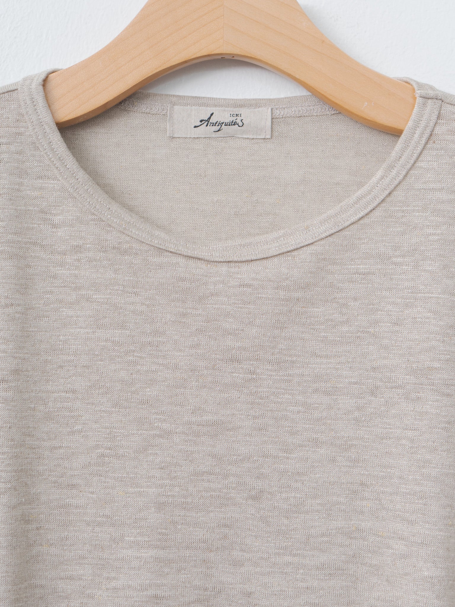 Namu Shop - Ichi Antiquites Short Sleeve Pullover - Natural