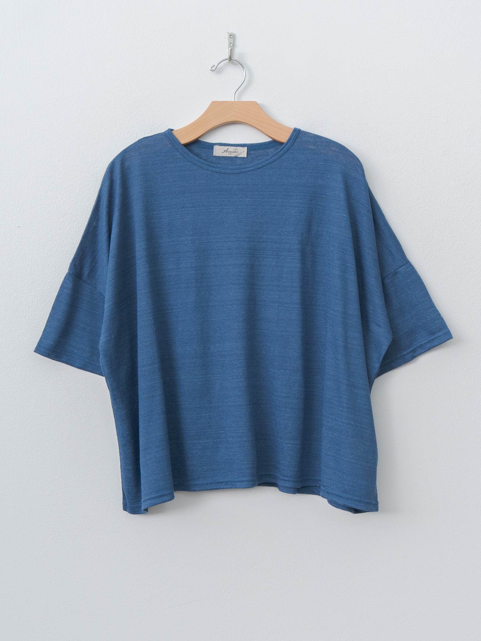 Namu Shop - Ichi Antiquites Short Sleeve Pullover - Blue