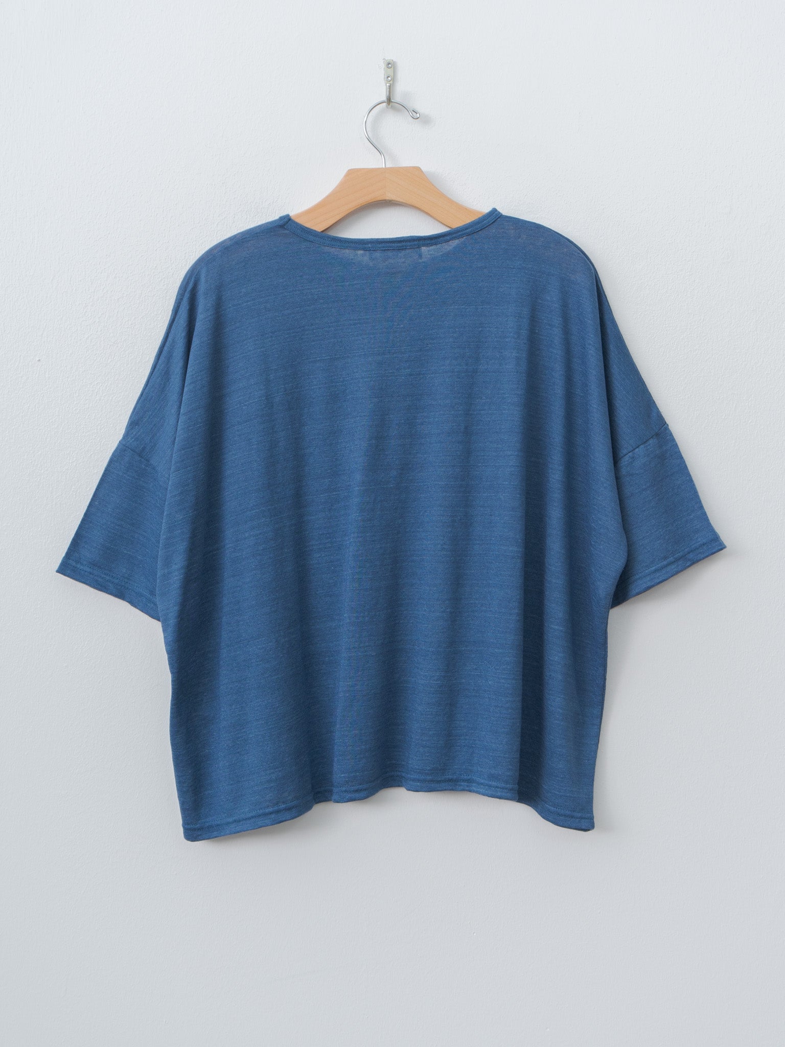 Namu Shop - Ichi Antiquites Short Sleeve Pullover - Blue
