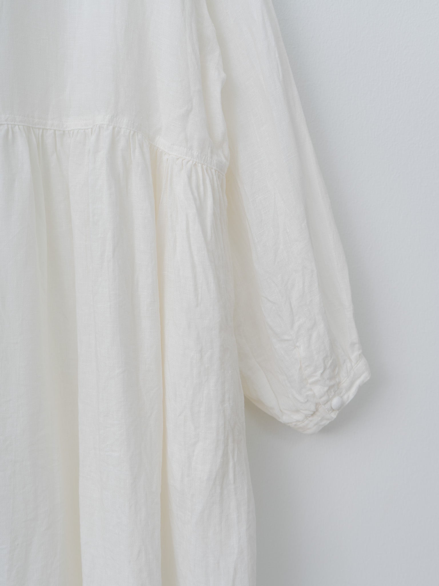 Namu Shop - Ichi Antiquites French Linen Dress - White