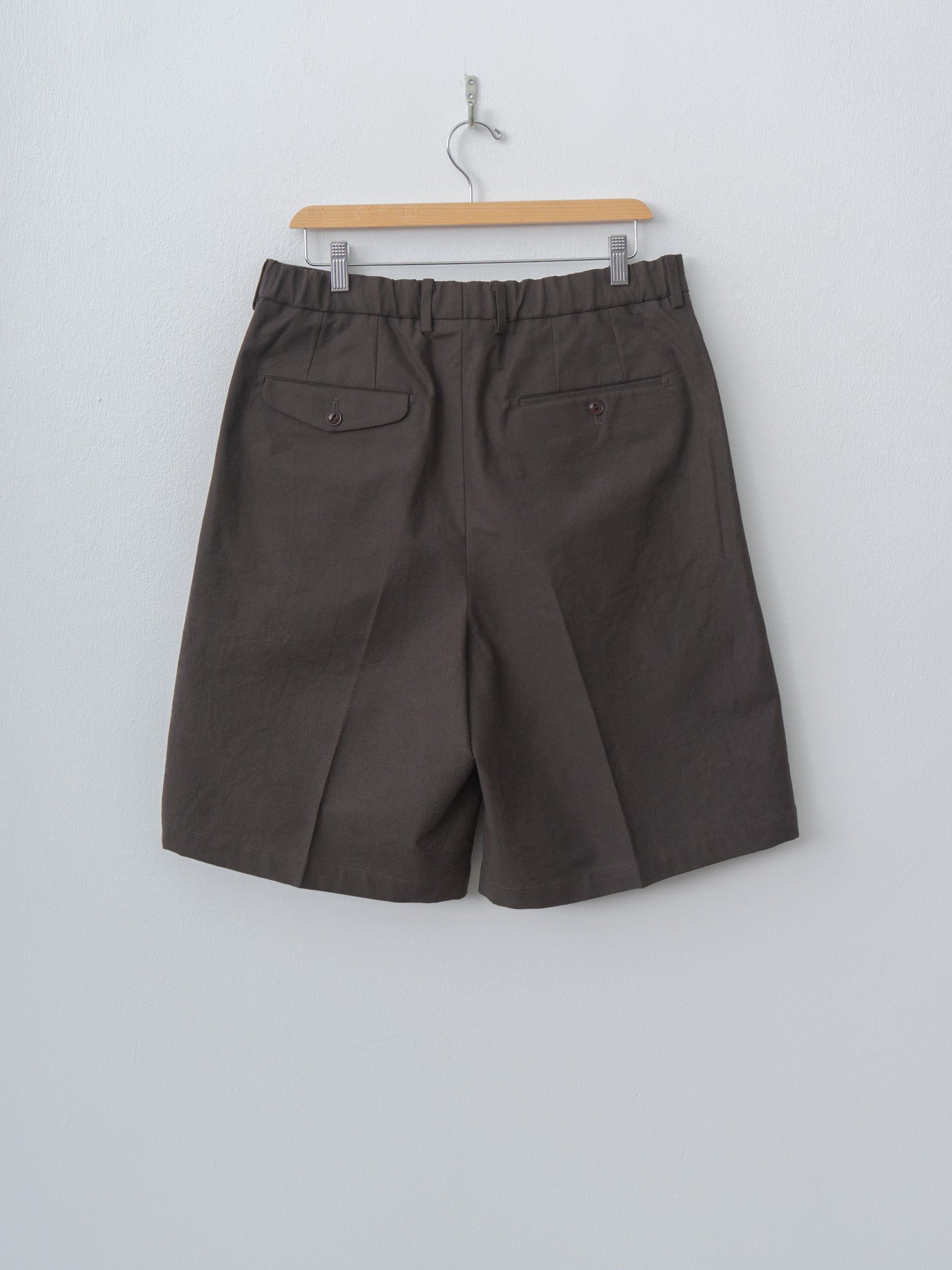 Namu Shop - Yoko Sakamoto Double Pleated Shorts - Brown (L)