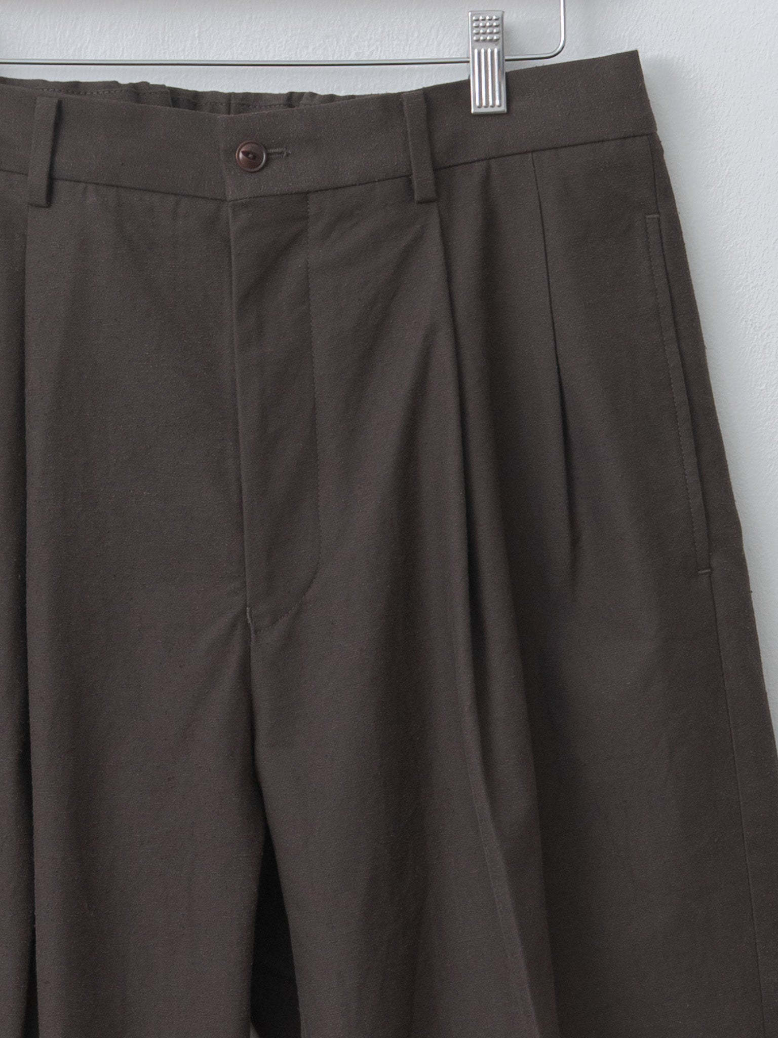 Namu Shop - Yoko Sakamoto Double Pleated Trousers - Brown