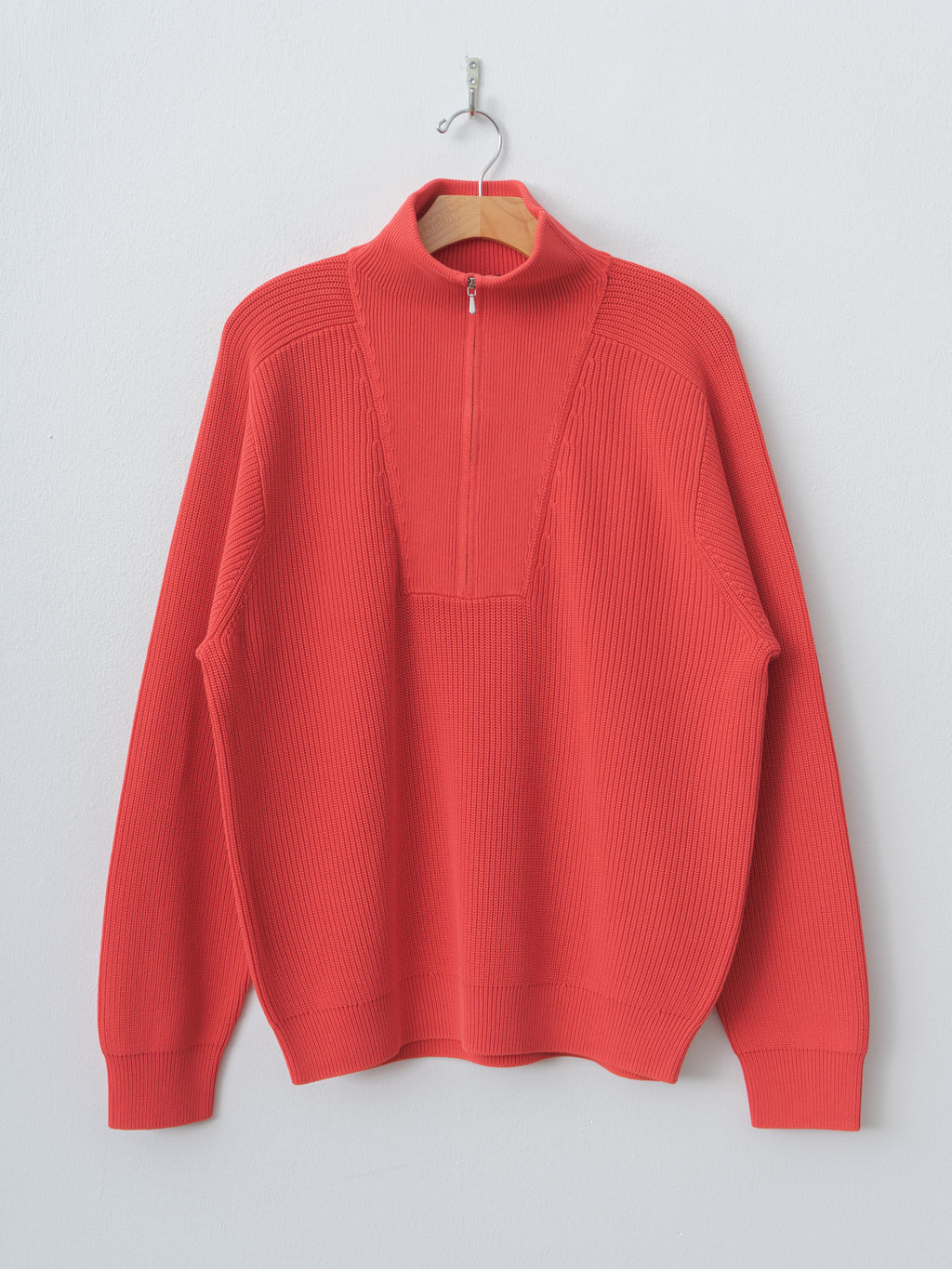 Namu Shop - Yleve Faded Stonewash KN Zip P/O - Faded Red