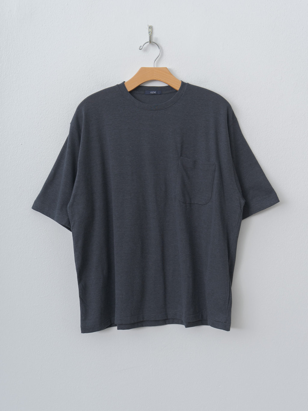 Namu Shop - Yleve T/C Slub Yarn Jersey Pocket T - Blue Grey