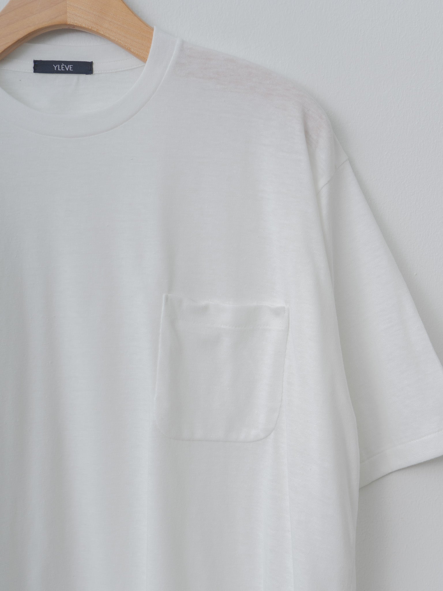 Namu Shop - Yleve T/C Slub Yarn Jersey Pocket T - White