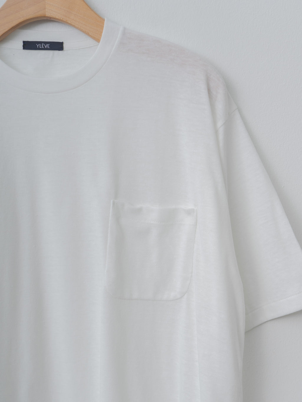 Namu Shop - Yleve T/C Slub Yarn Jersey Pocket T - White