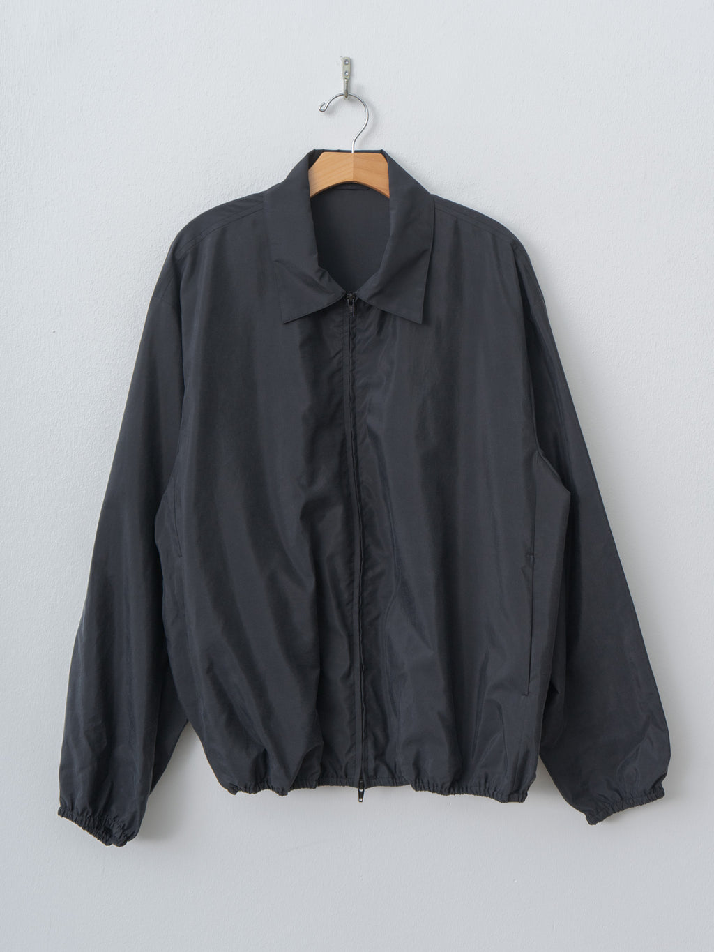 Namu Shop - ssstein Silk Nylon Collared Zip Jacket - Black