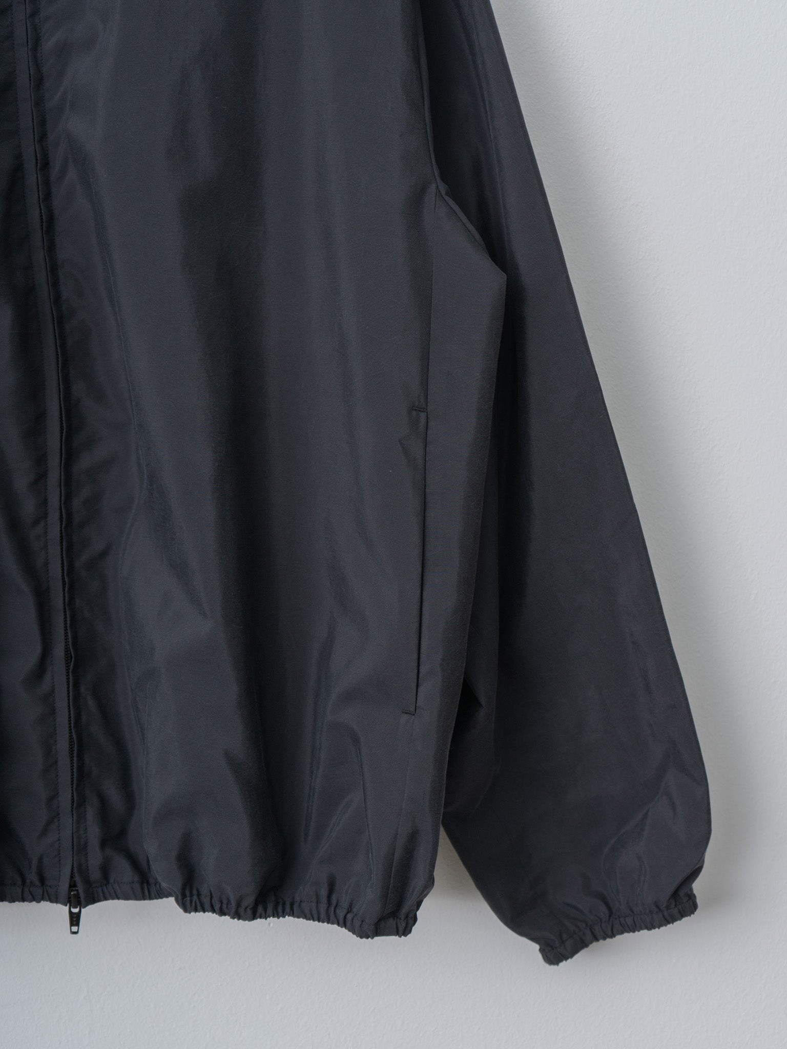 Namu Shop - ssstein Silk Nylon Collared Zip Jacket - Black