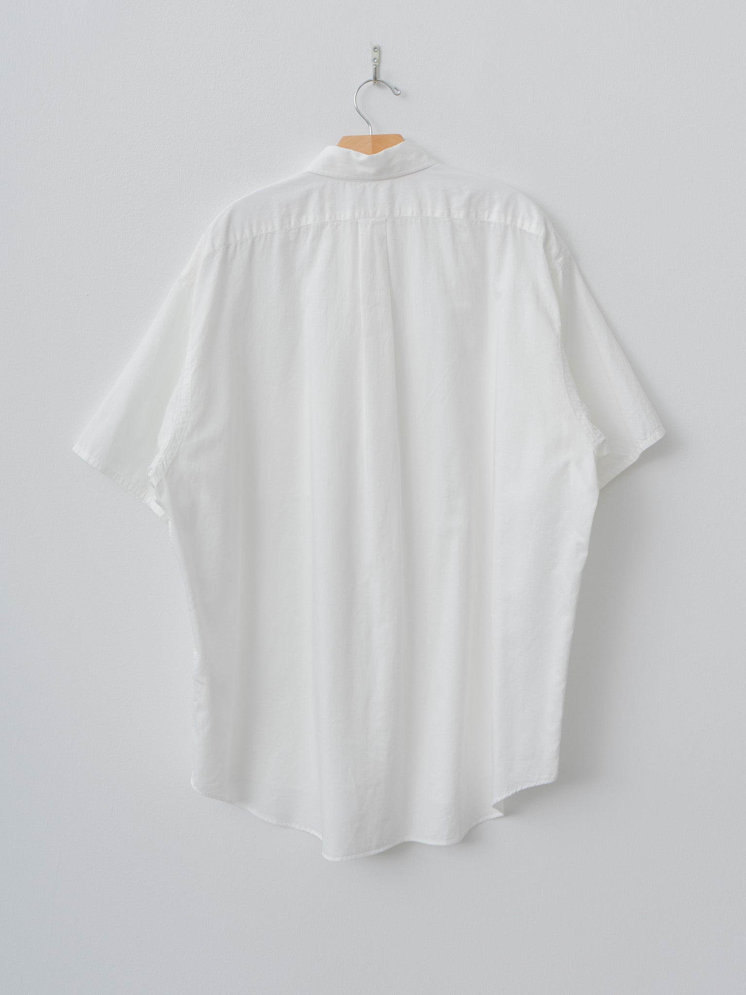 Namu Shop - Y Organic Cotton Washer Satin Short Sleeve SH - White