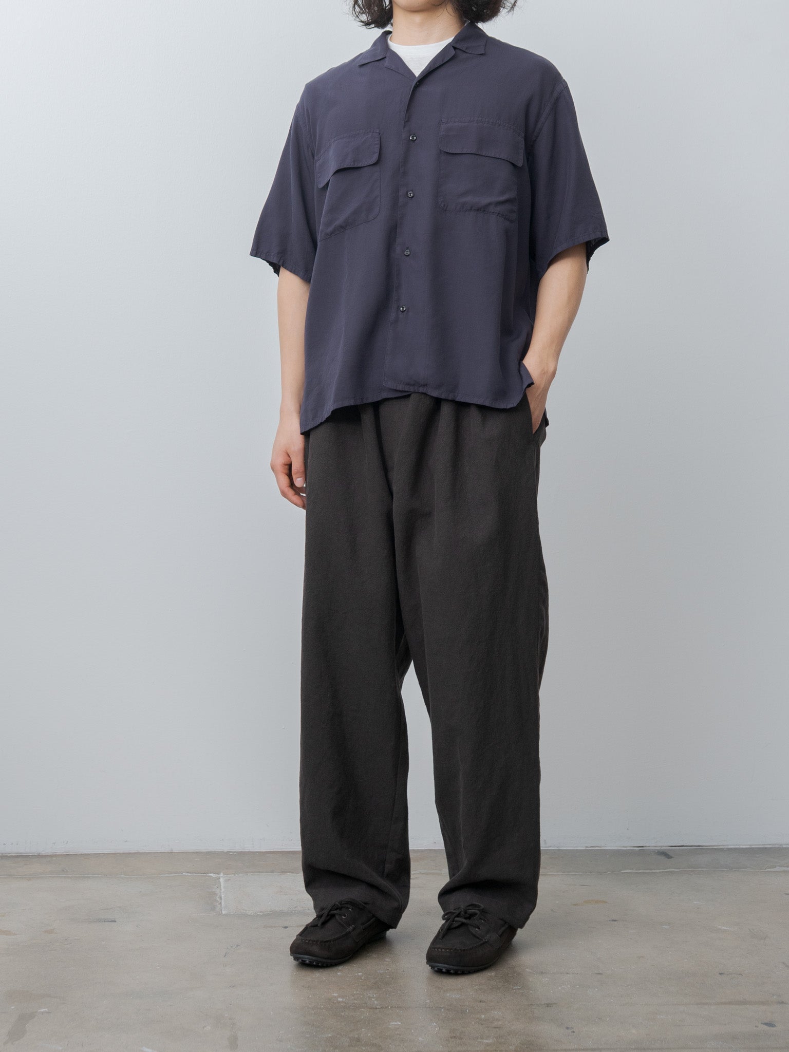 Namu Shop - Yoko Sakamoto Wide Easy Pants - Brown (L)