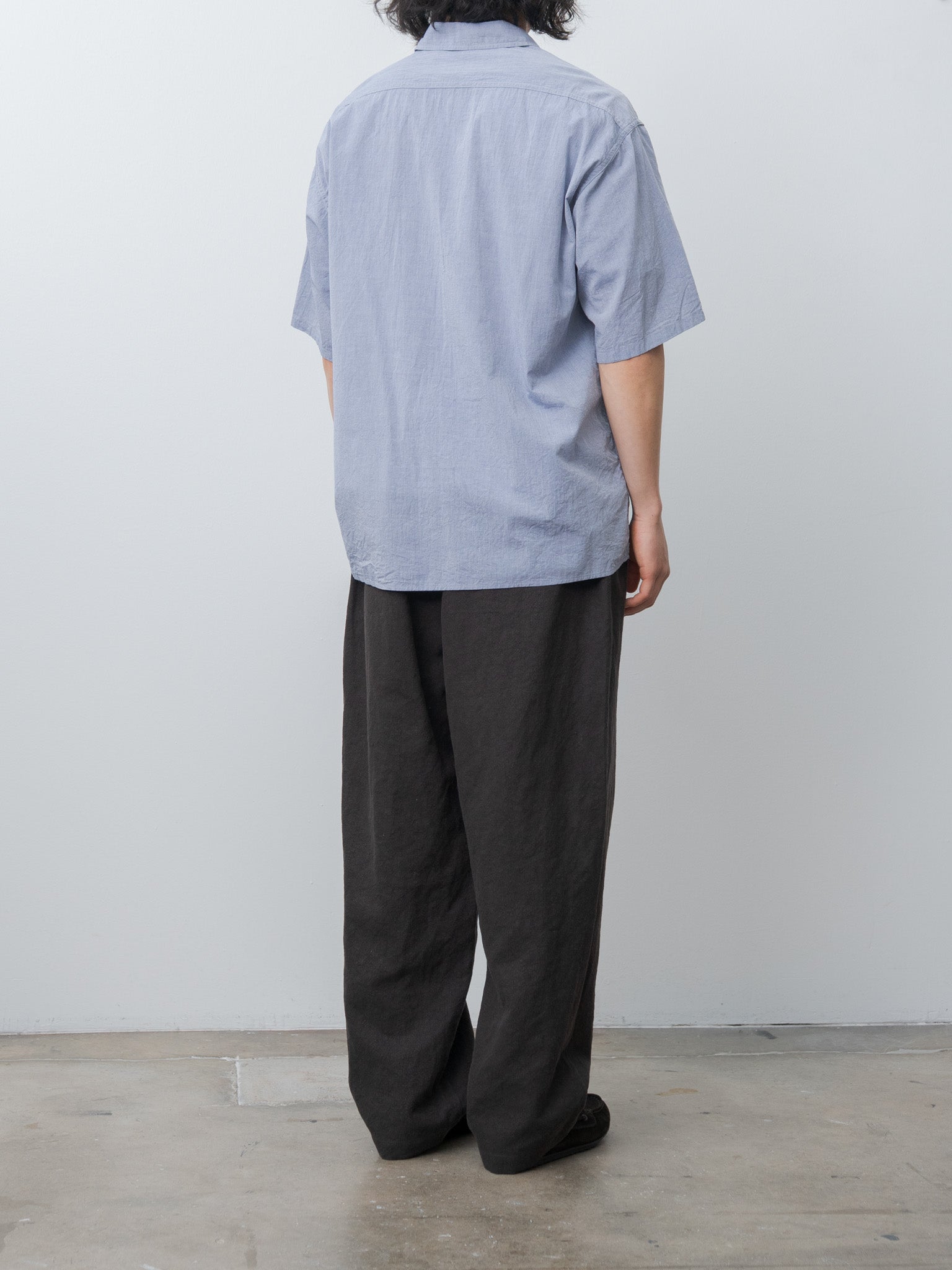Namu Shop - Blurhms Hard Twist Chambray S/S Work Shirt - Saxe Blue