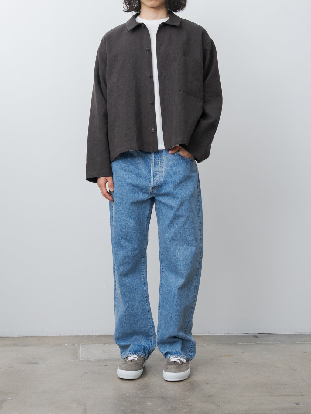 Namu Shop - Yoko Sakamoto Work Blouse - Brown (L)