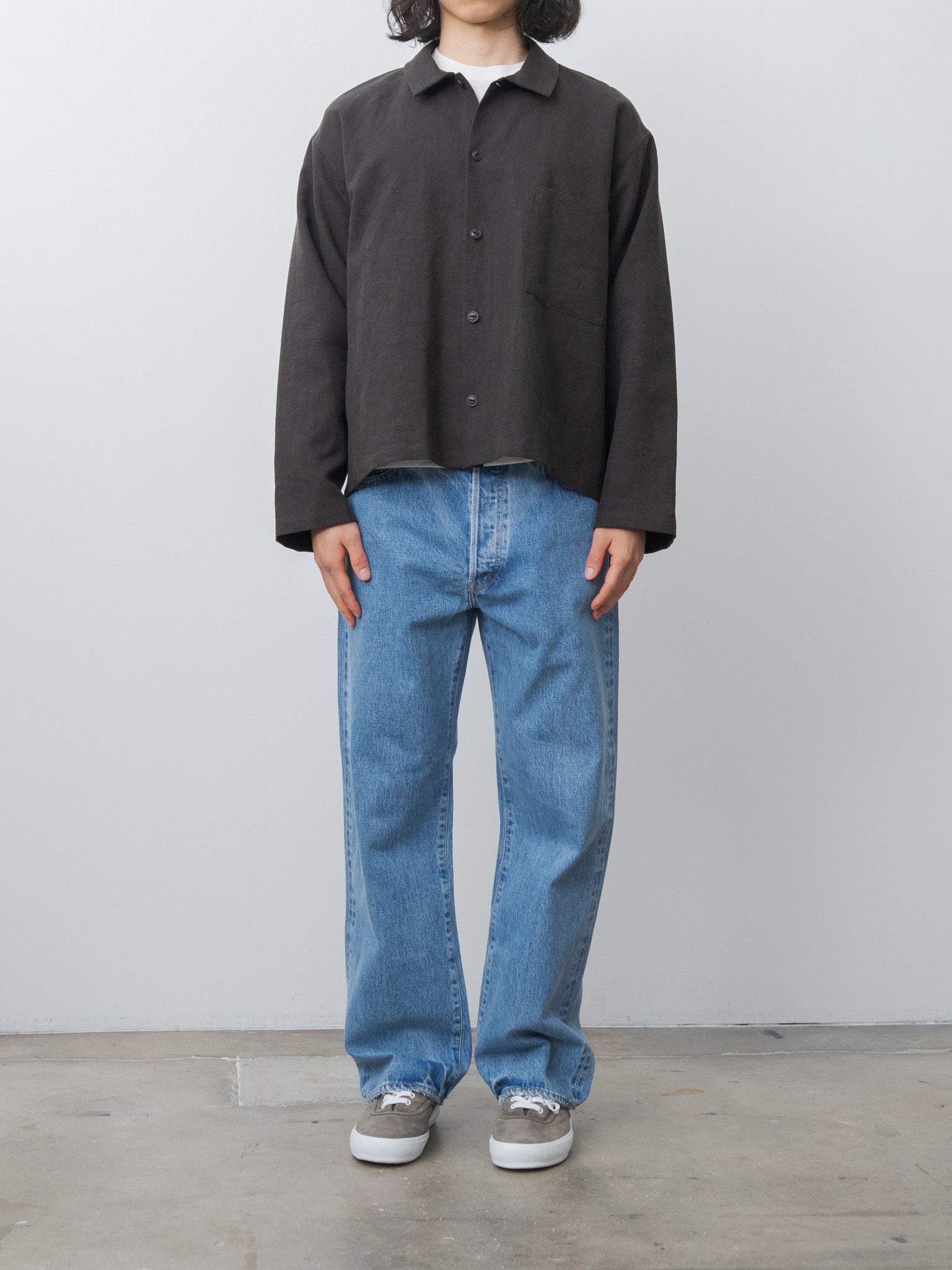 Namu Shop - Yoko Sakamoto Work Blouse - Brown (L)