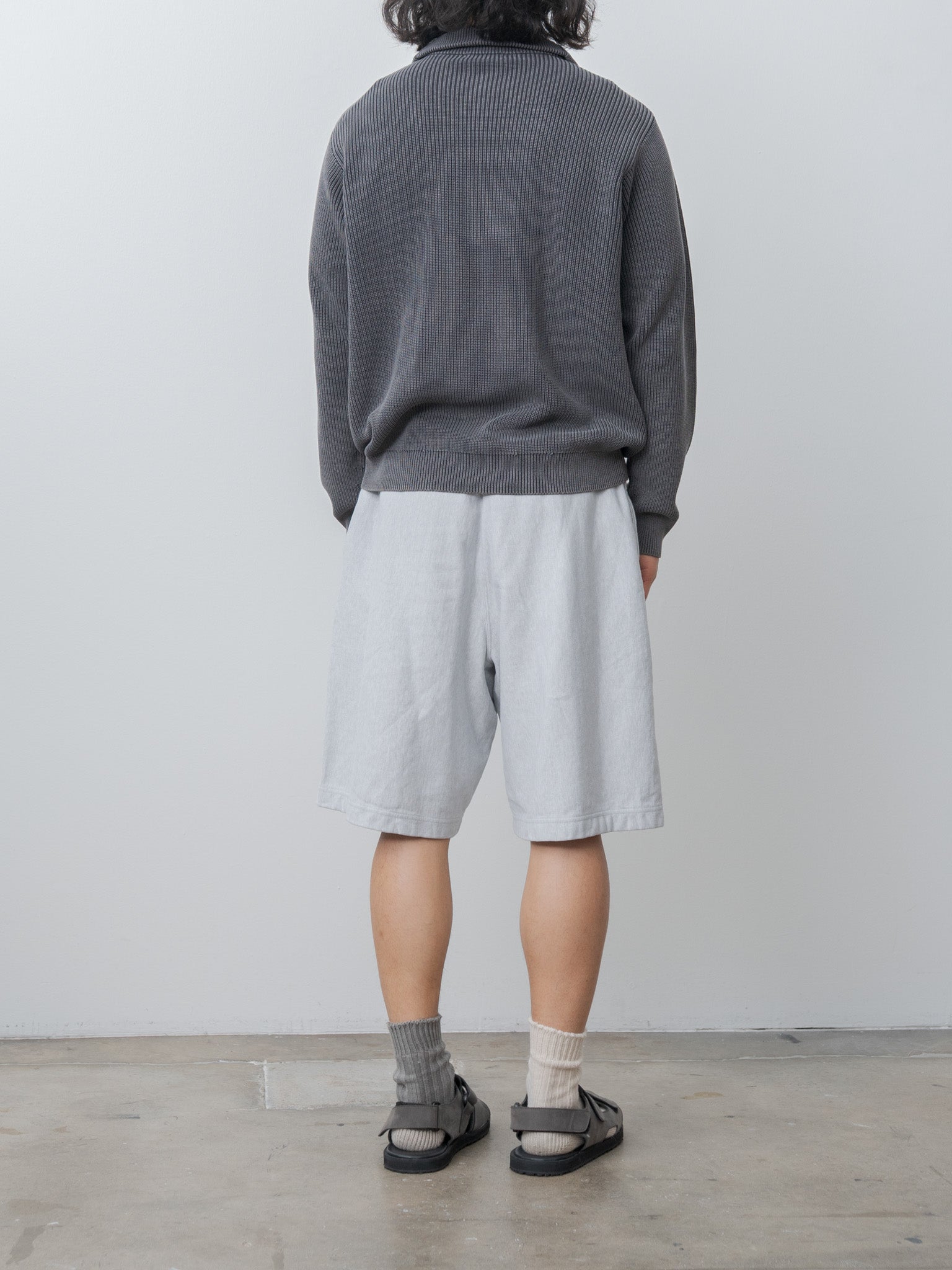 Namu Shop - Blurhms Thin Sweat Shorts - Heather White