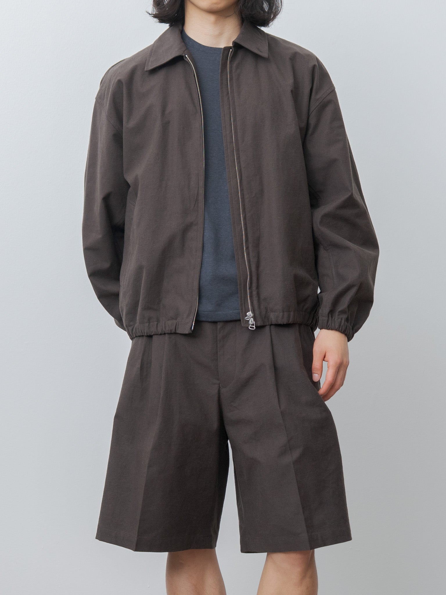 Namu Shop - Yoko Sakamoto Double Pleated Shorts - Brown (L)