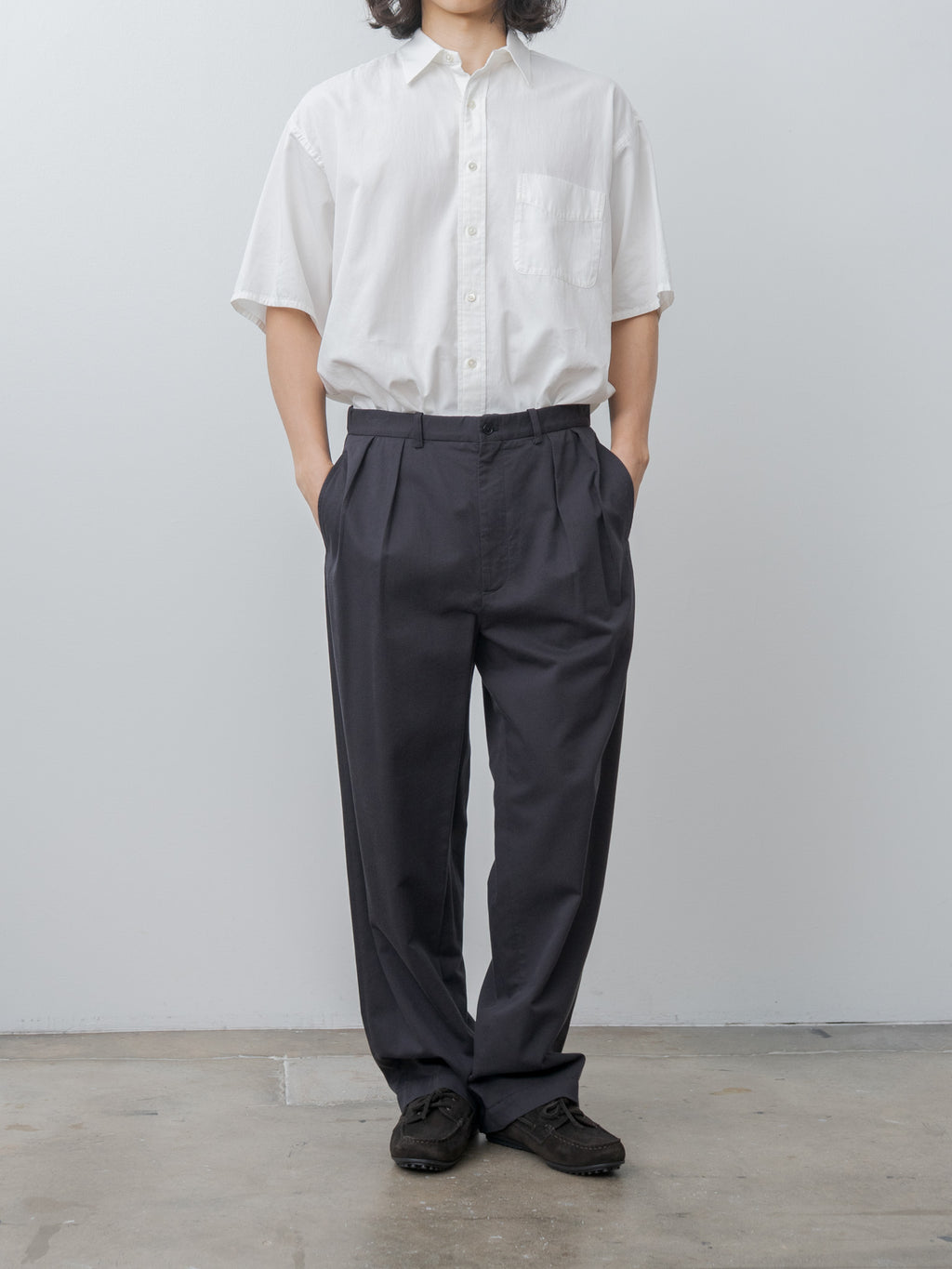 Namu Shop - Y Organic Cotton Tencel Chino Trousers - Navy