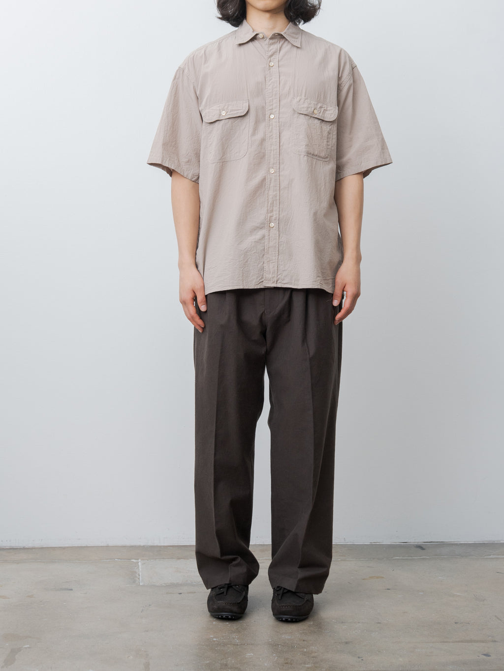 Namu Shop - Yoko Sakamoto Double Pleated Trousers - Brown