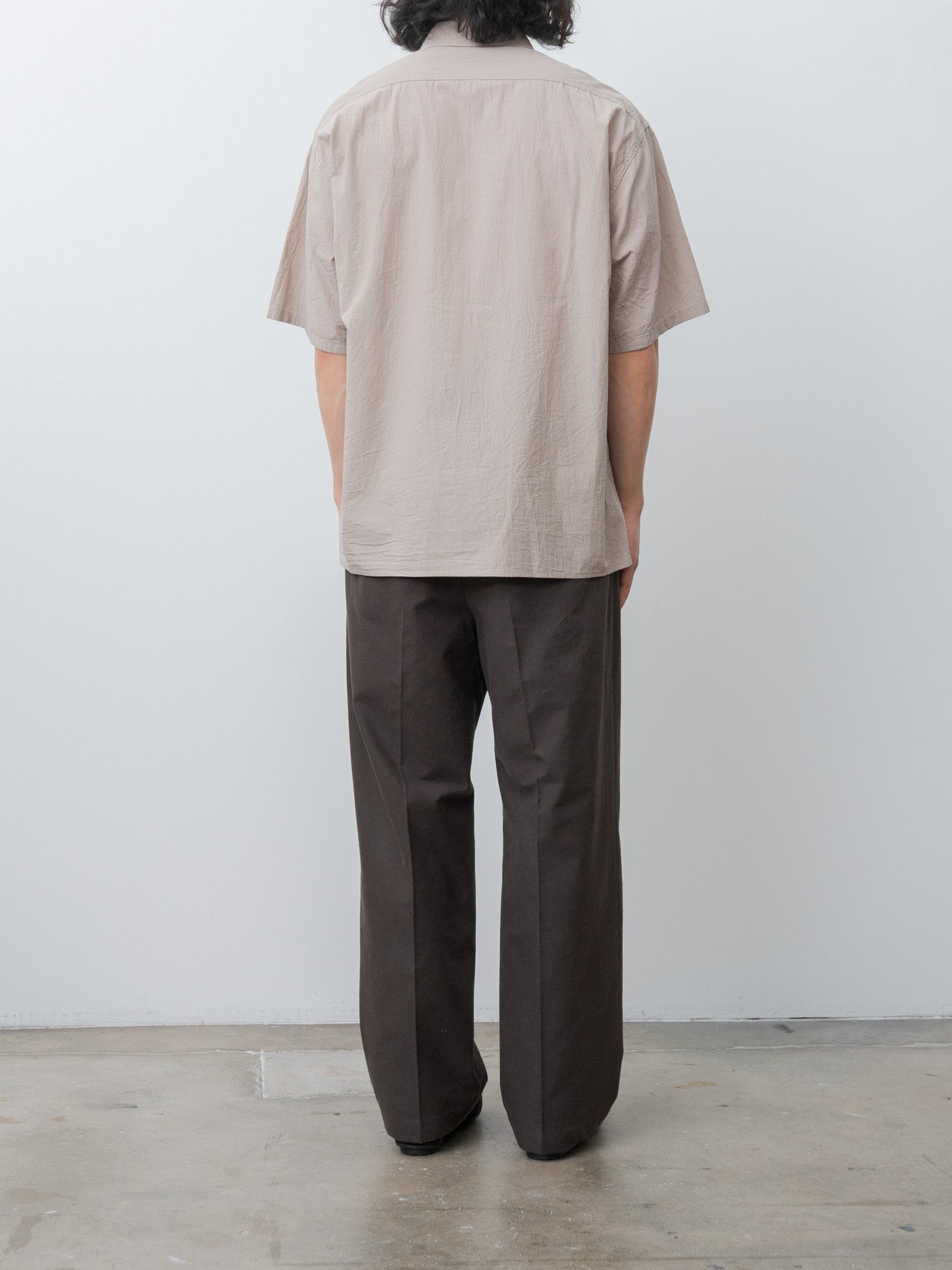 Namu Shop - Blurhms Hard Twist Chambray S/S Work Shirt - Beige