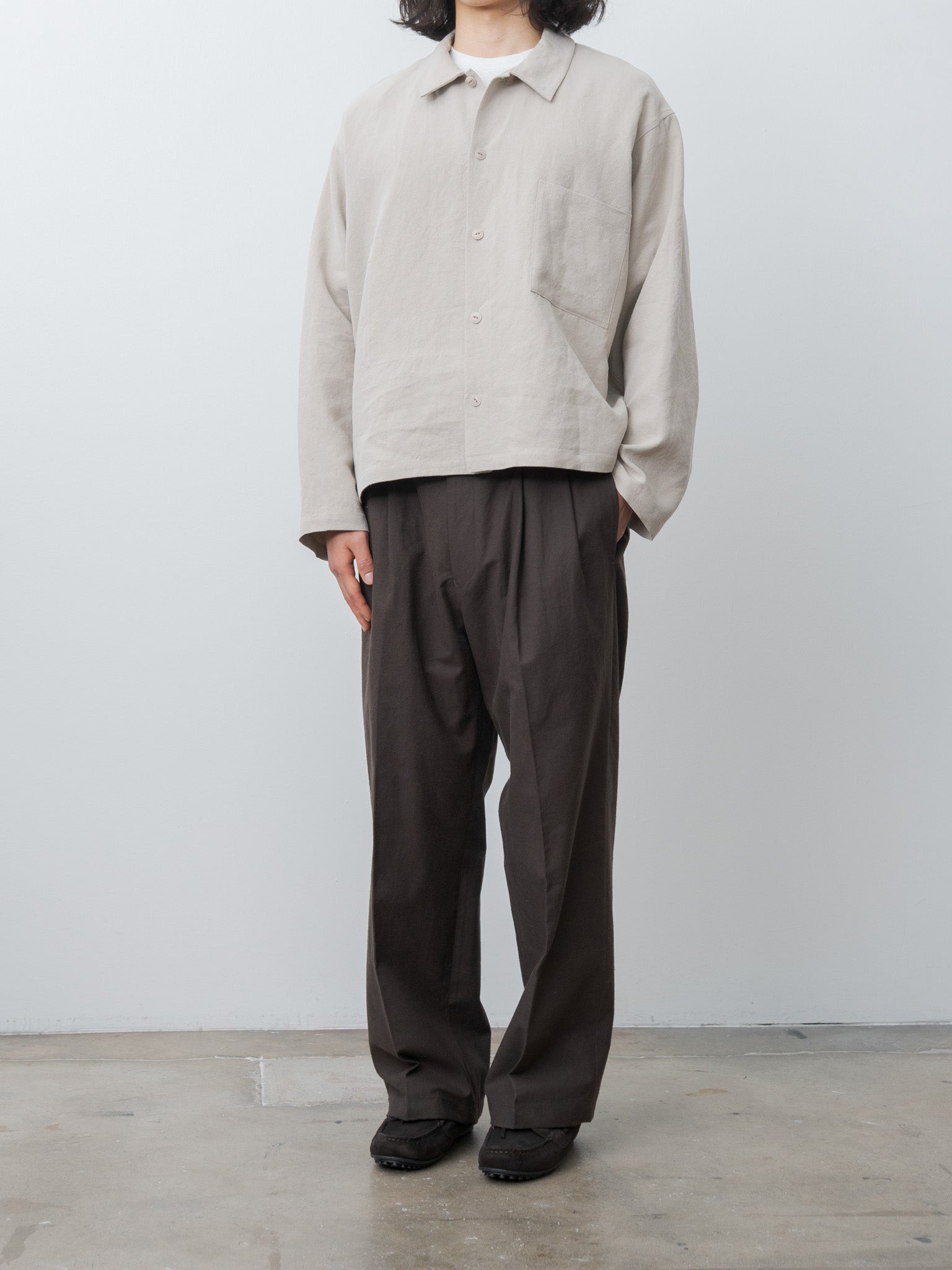 Namu Shop - Yoko Sakamoto Work Blouse - Beige (L)
