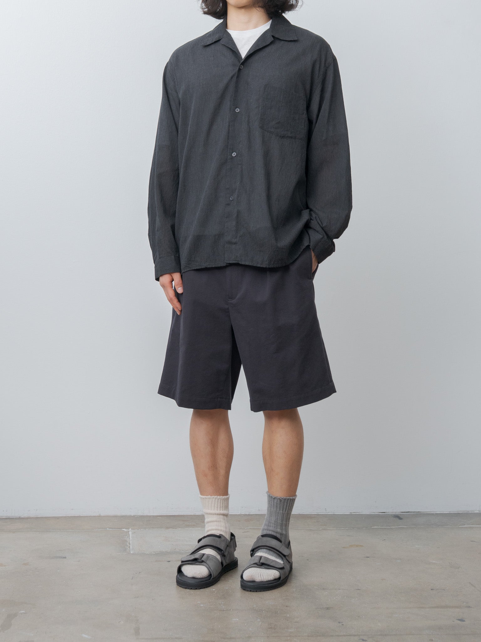 Namu Shop - Y Organic Cotton Tencel Chino Shorts - Navy