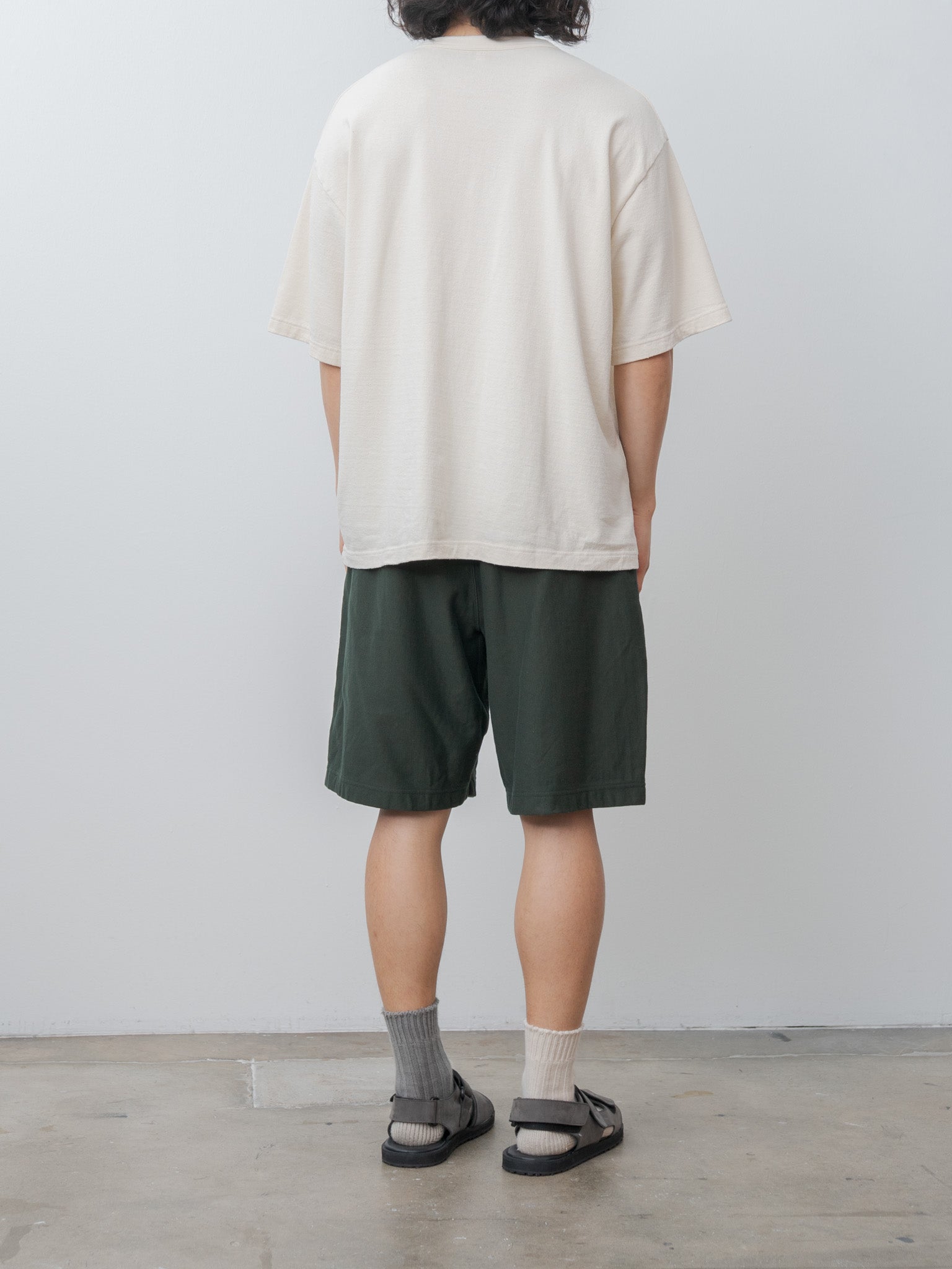 Namu Shop - Blurhms Thin Sweat Shorts - Dark Green