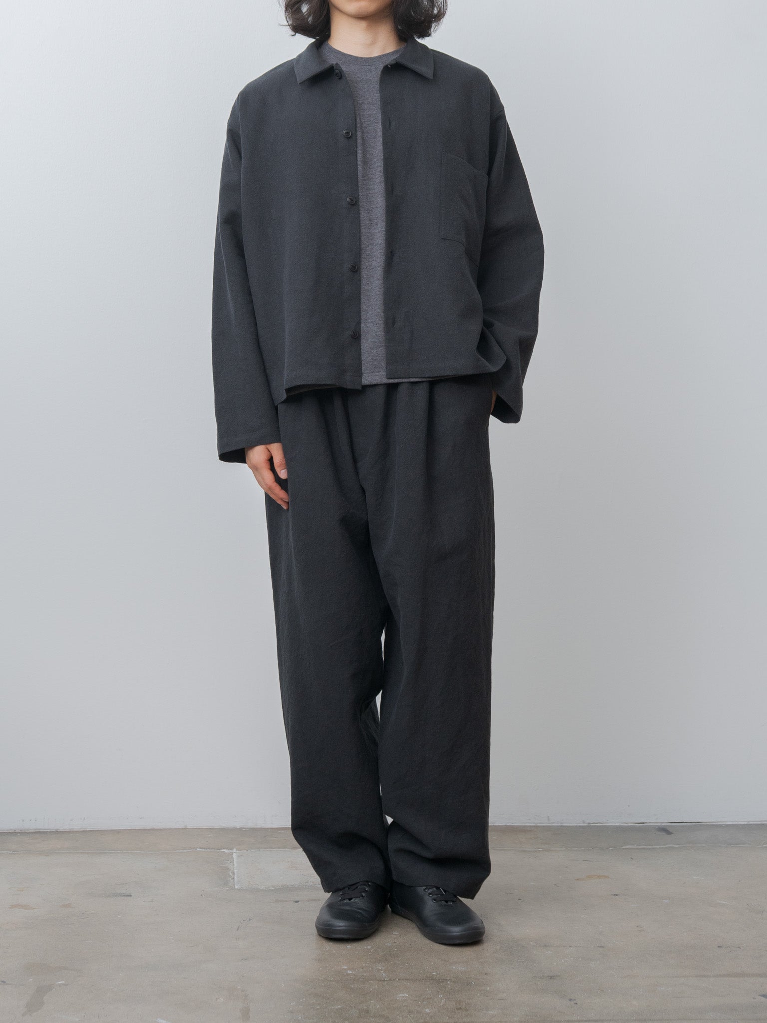 Namu Shop - Yoko Sakamoto Wide Easy Pants - Black (L)