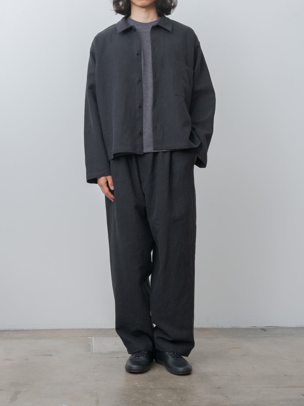 Namu Shop - Yoko Sakamoto Wide Easy Pants - Black (L)