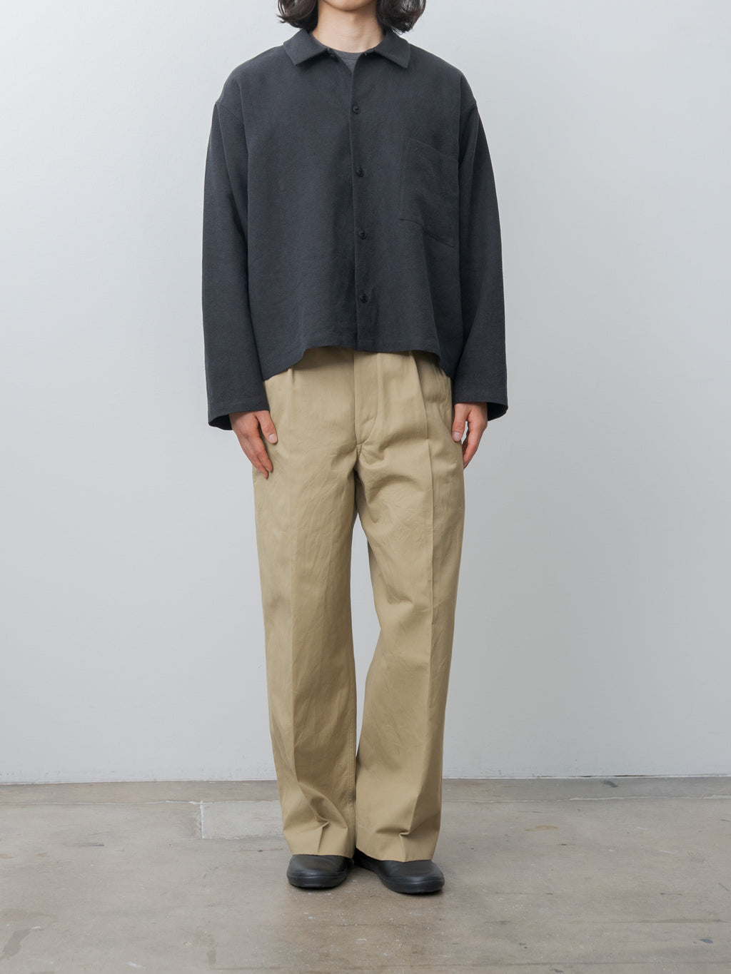 Namu Shop - Blurhms 52 Wide Chino Pants - Beige