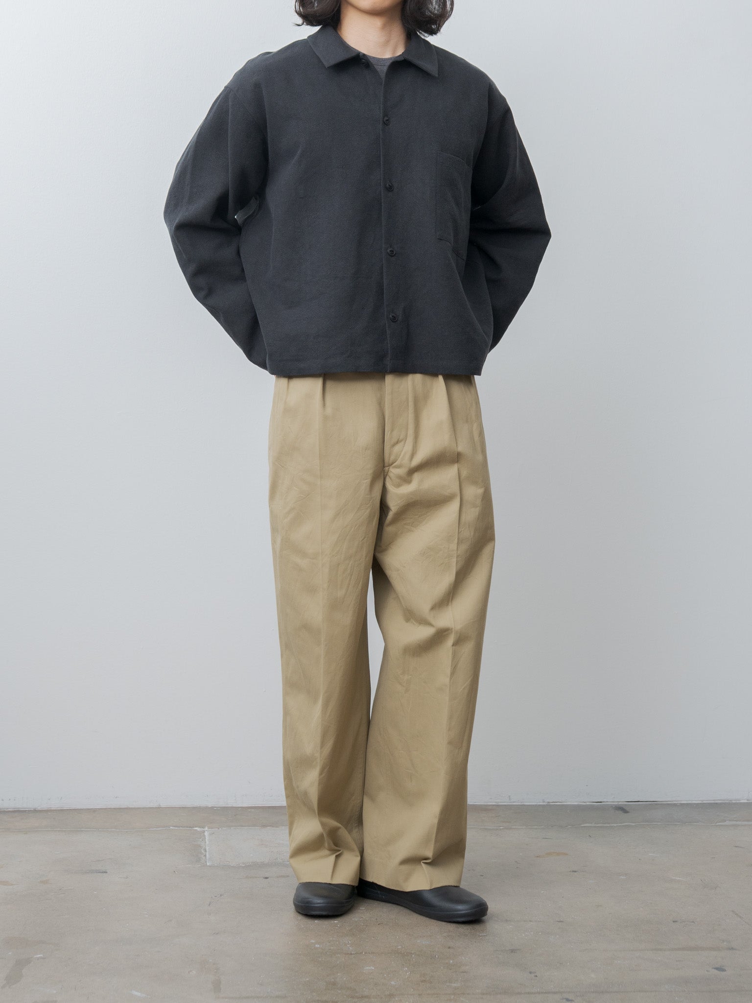 Namu Shop - Blurhms 52 Wide Chino Pants - Beige