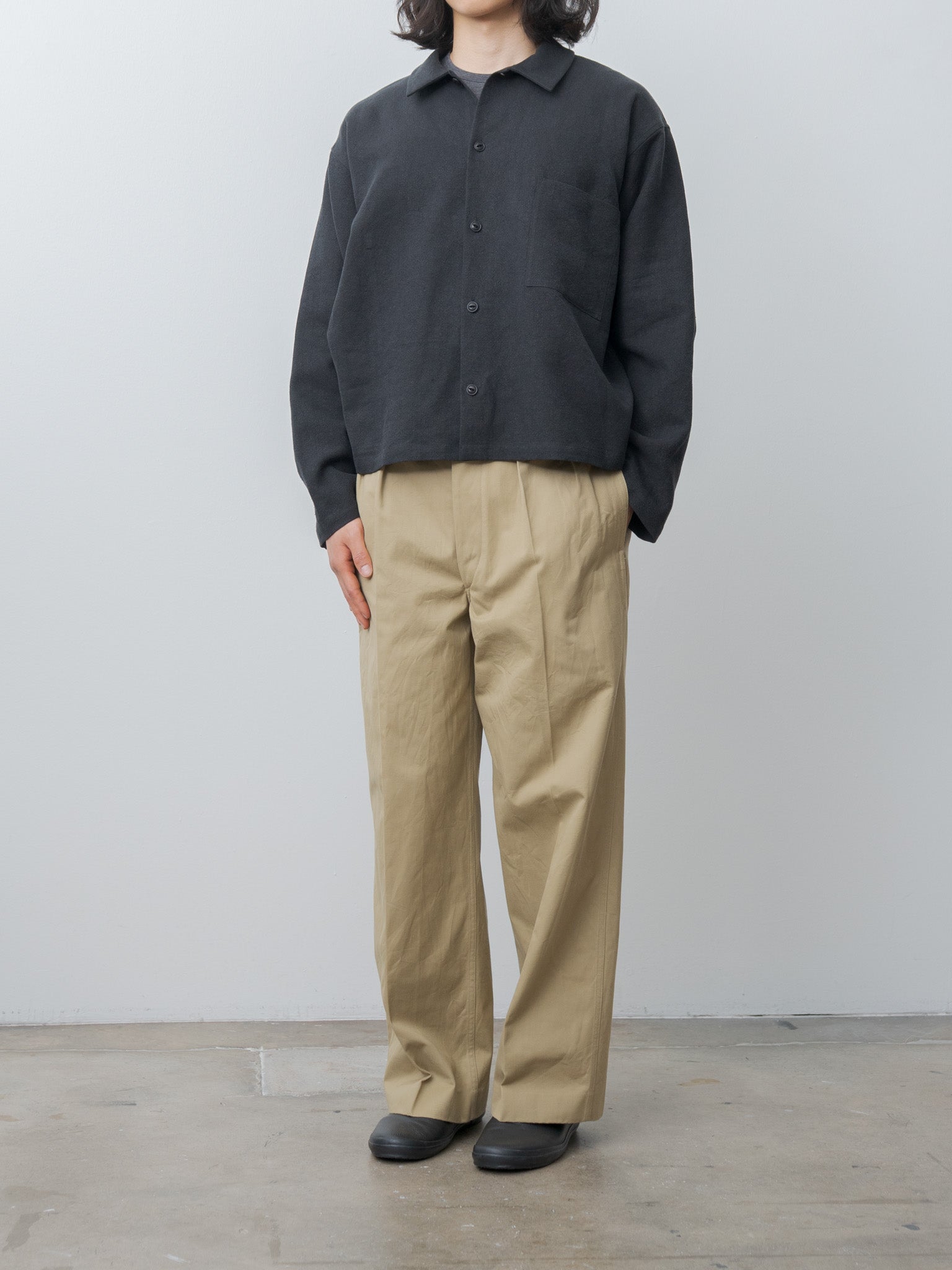 Namu Shop - Blurhms 52 Wide Chino Pants - Beige