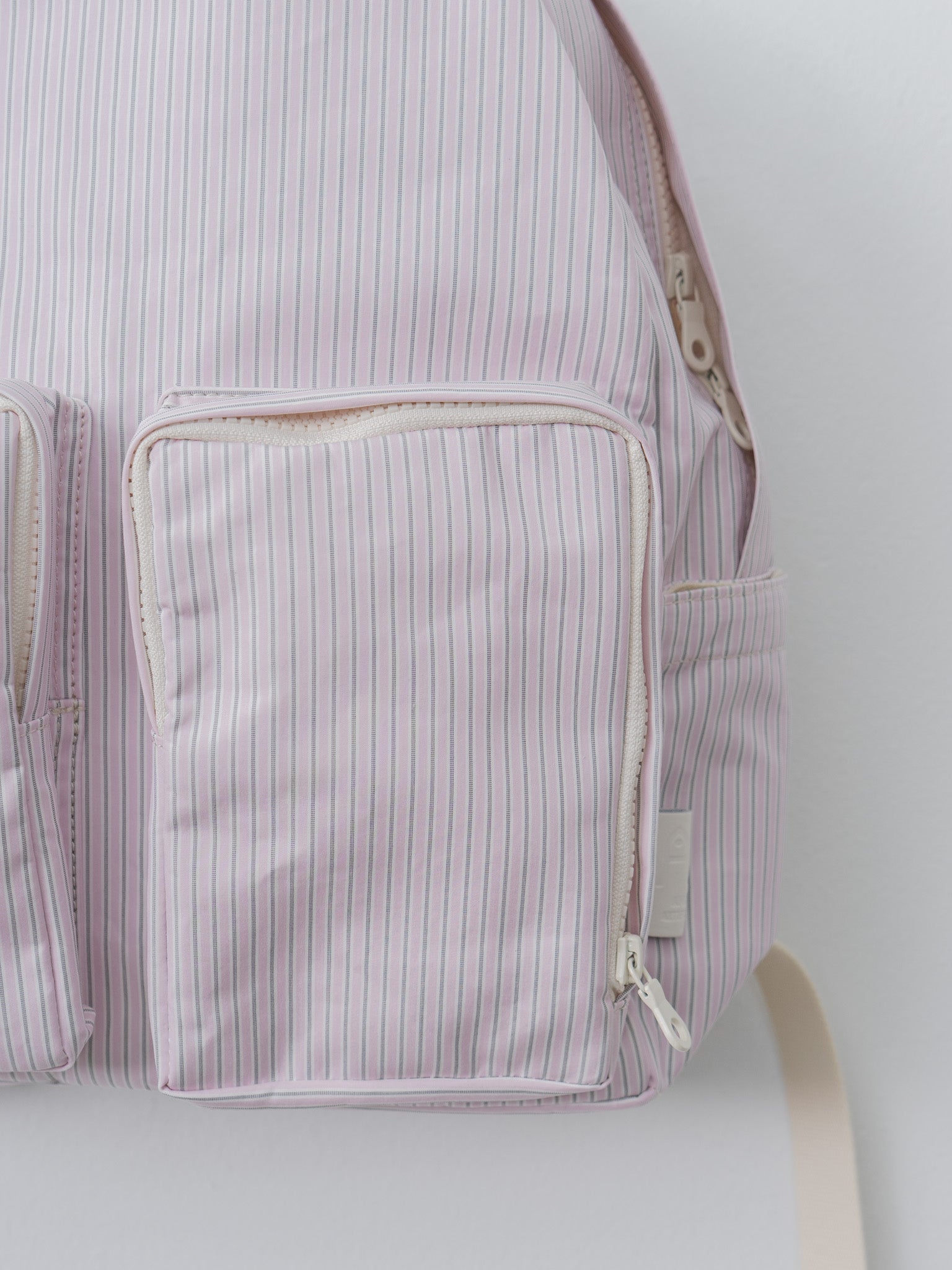 Namu Shop - Amiacalva Cotton Polyester Backpack S - Stripe Pink