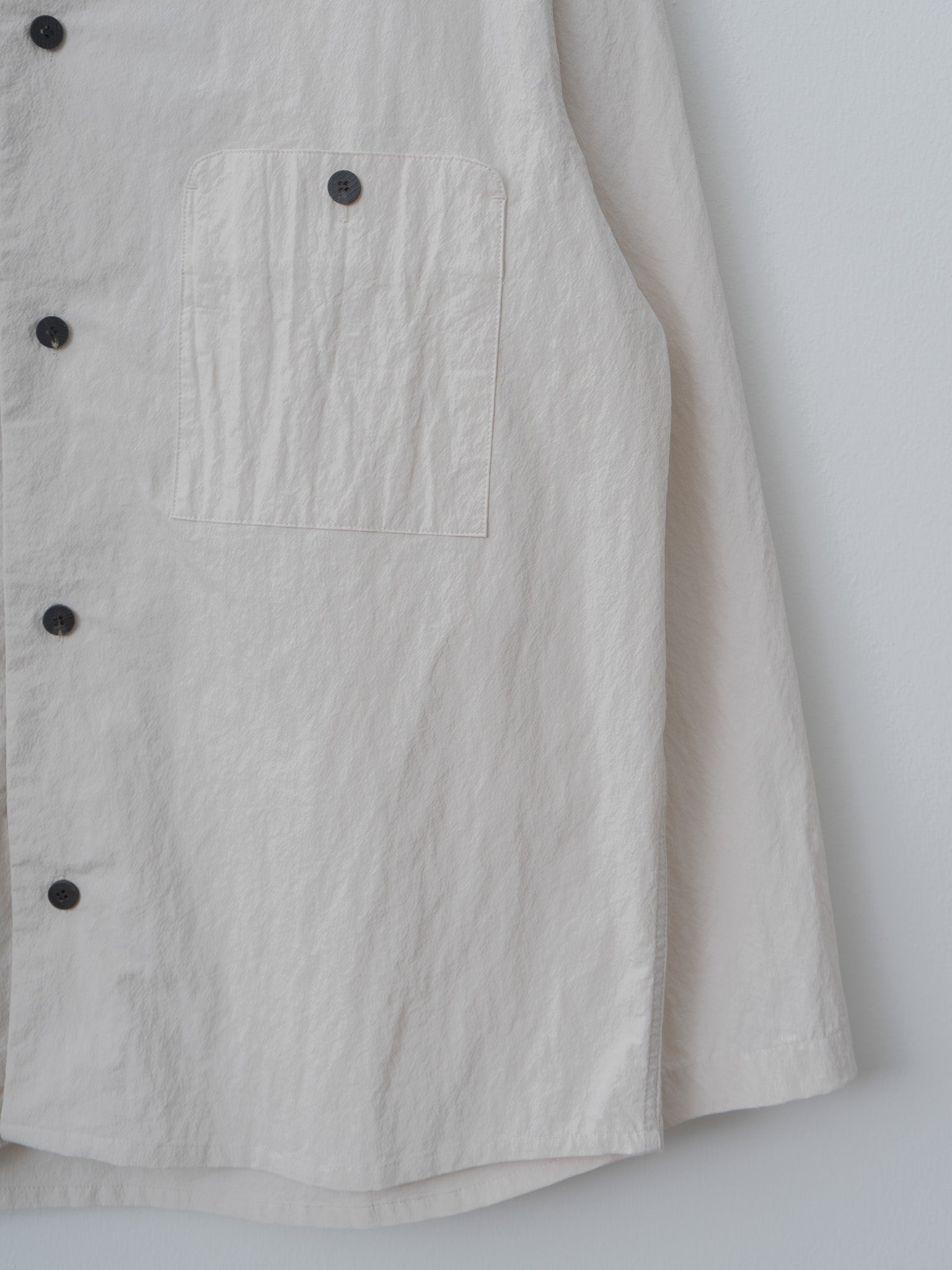 Namu Shop - Document Cotton Nylon French Shirt - Ivory