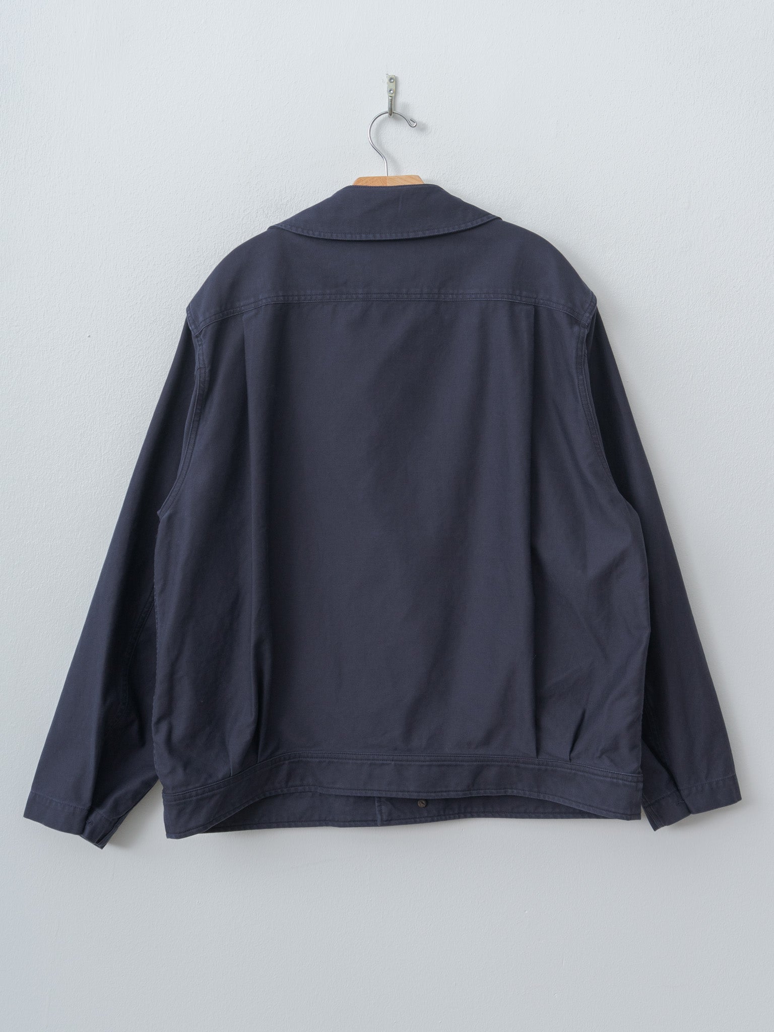 Namu Shop - Document Sulfur-Dyed Back Satin Big Pocket Jacket - Navy