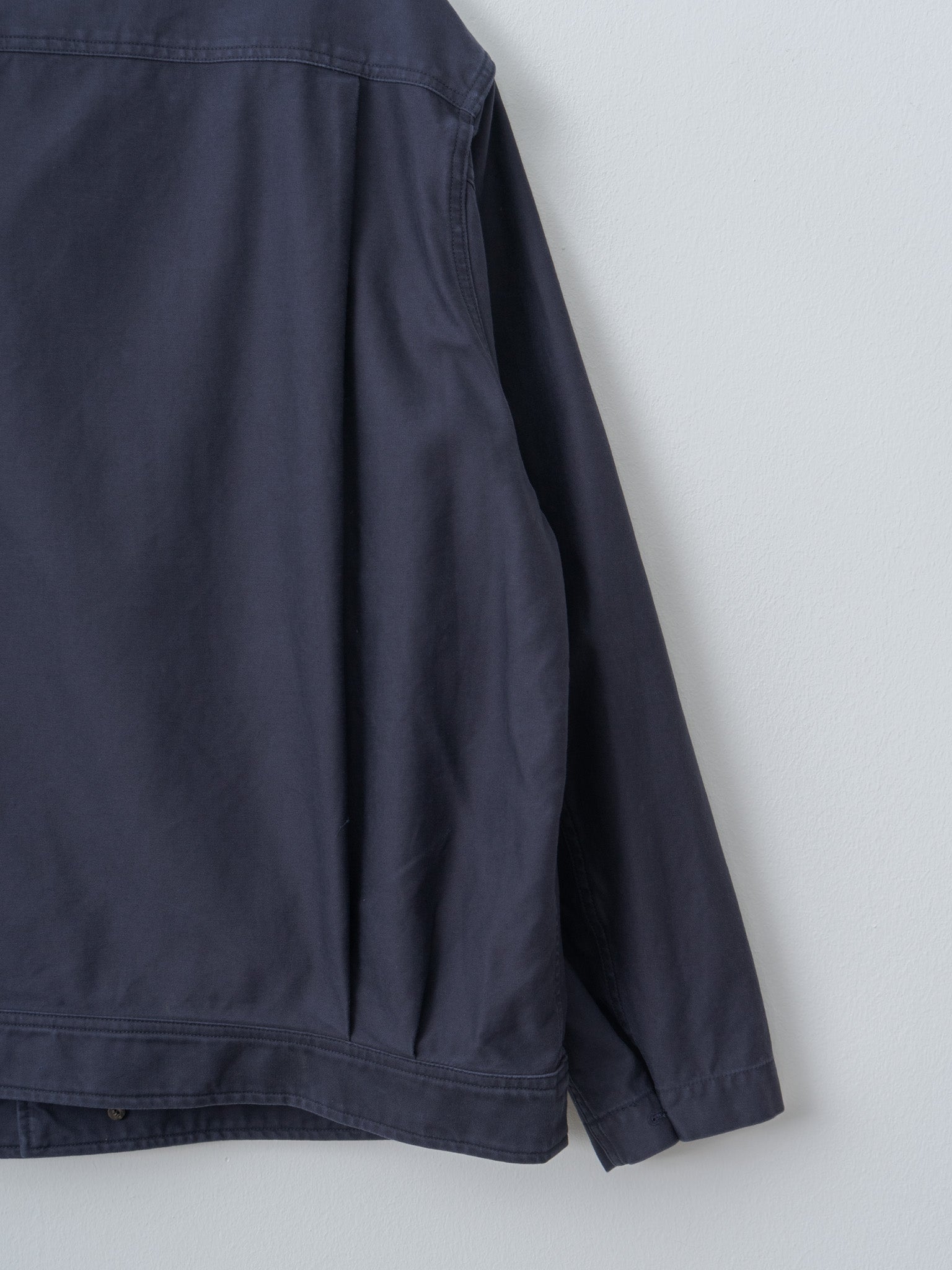 Namu Shop - Document Sulfur-Dyed Back Satin Big Pocket Jacket - Navy