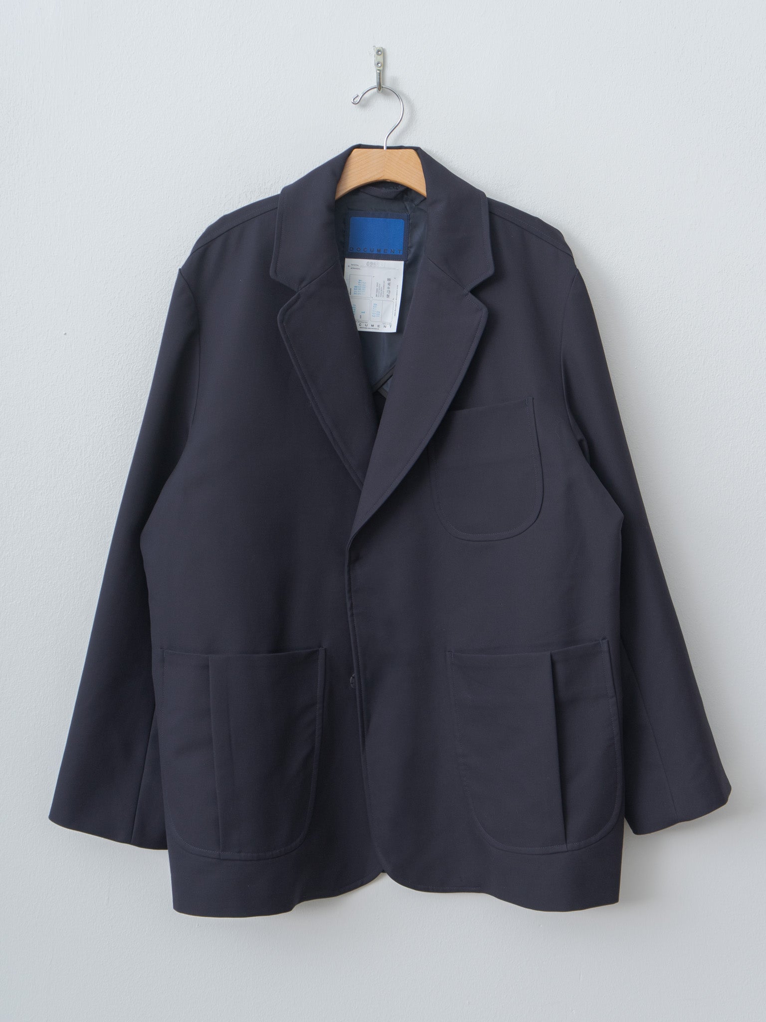 Namu Shop - Document High Density Cotton Oversized Blazer - Navy