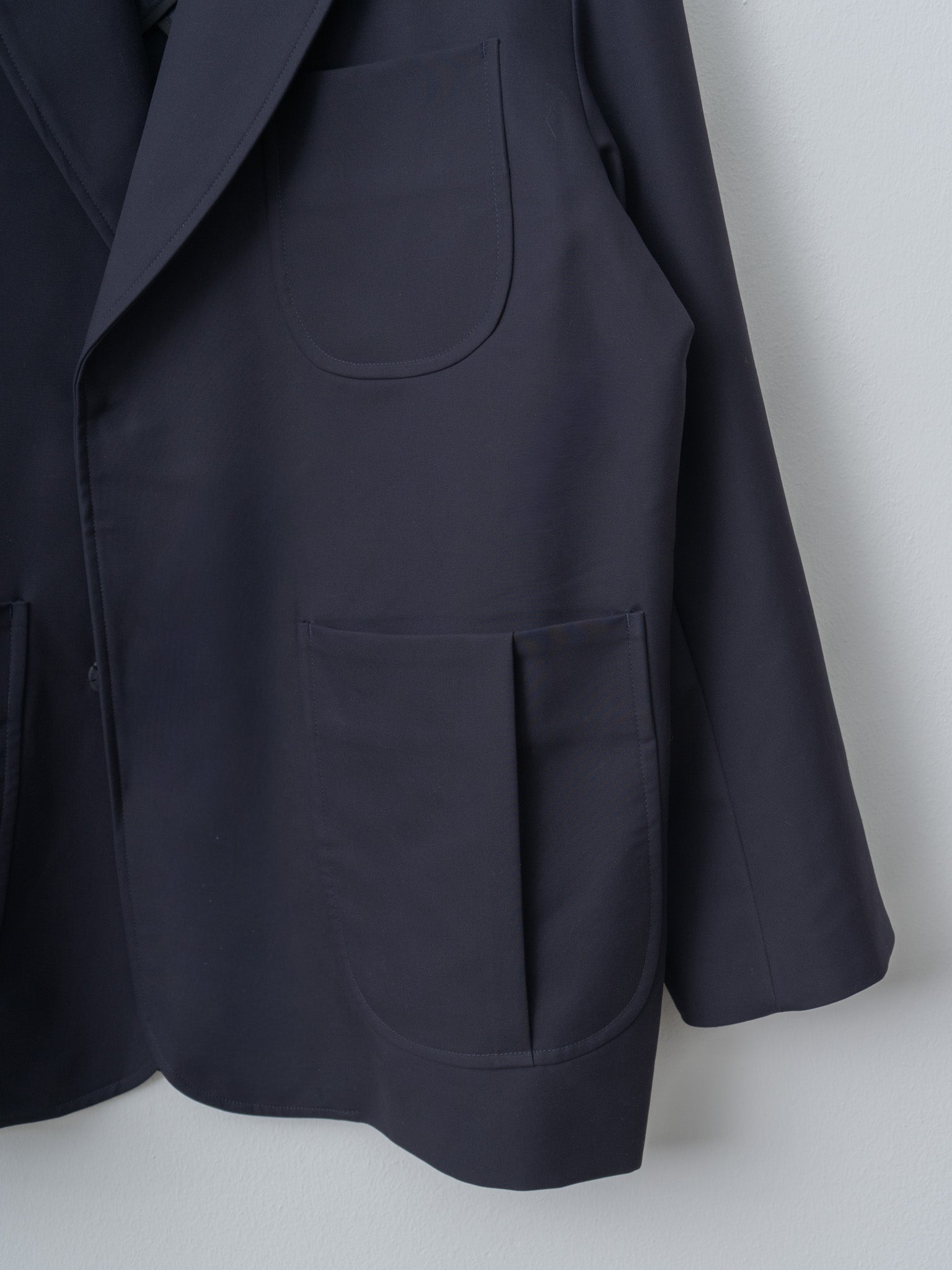 Namu Shop - Document High Density Cotton Oversized Blazer - Navy