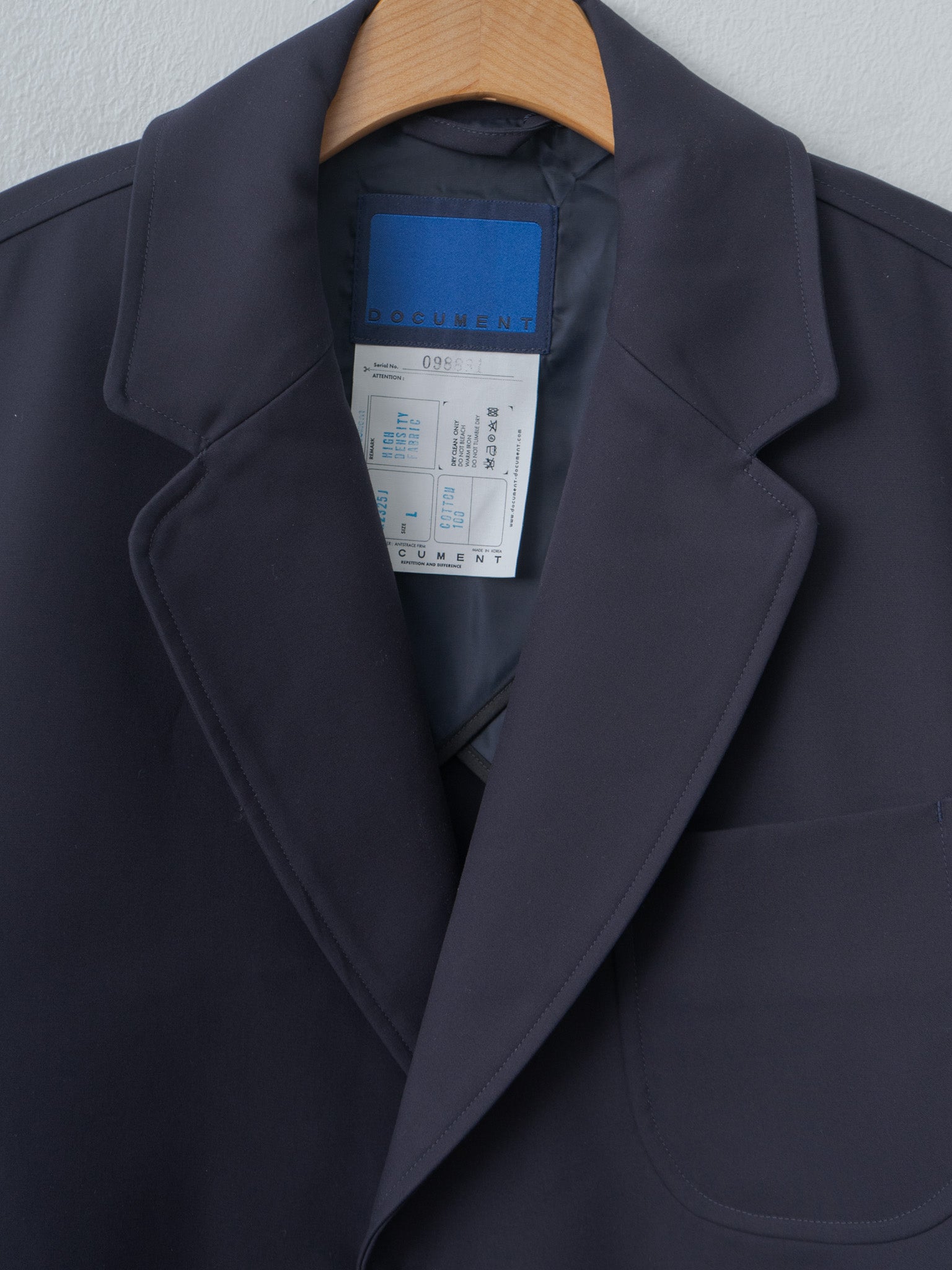 Namu Shop - Document High Density Cotton Oversized Blazer - Navy