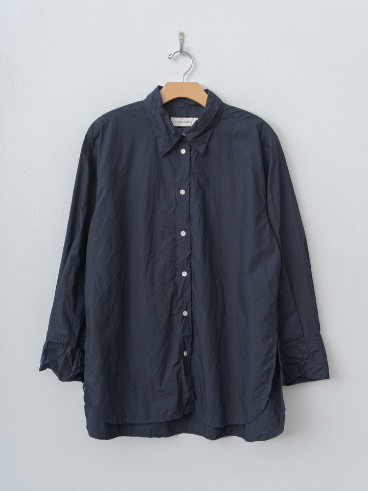 Namu Shop - Sayaka Davis Crinkled Oversized Shirt - Navy